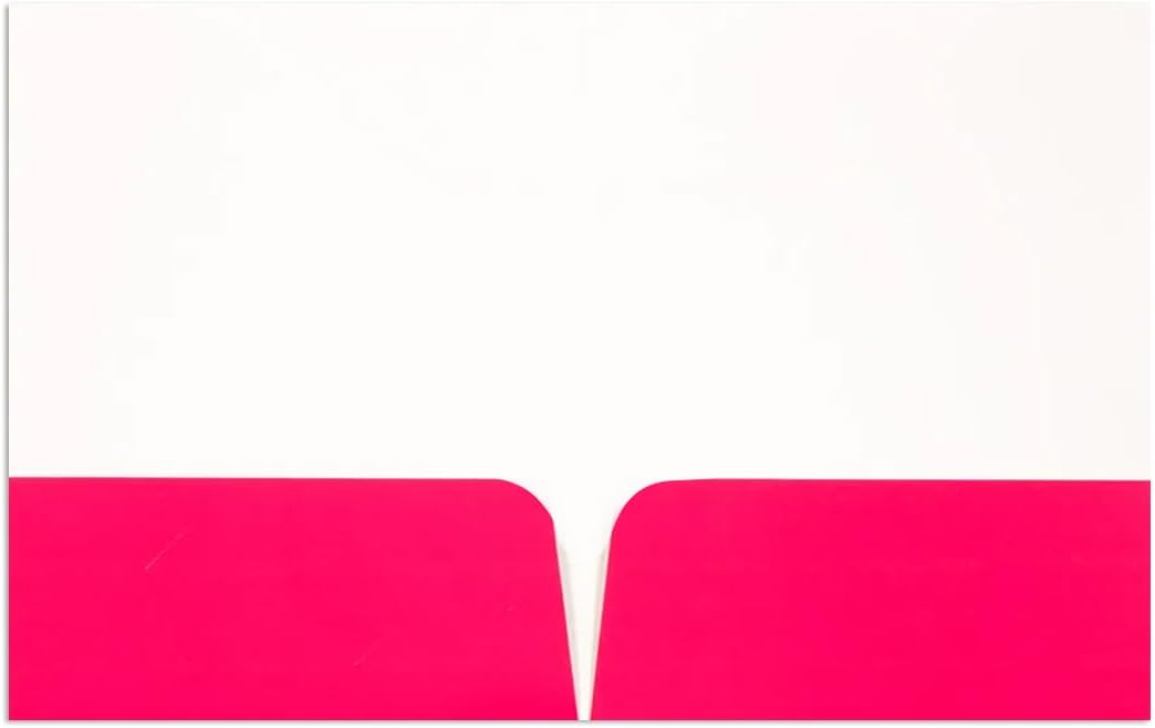 JAM PAPER Custom Printed Semi-Gloss Folders with Round Corner Pockets - Personalized Logo & Text - 10 pt C2S - Pink - 100/Pack