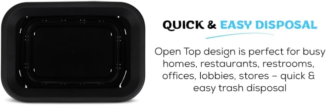 Simpli-Magic 18.5 Gallon (70L) Open Top Trash Can – Rectangular Commercial Trash Can – Smudge-Resistant, Easy to Clean, Non-Skid Base, Brushed Stainless Steel