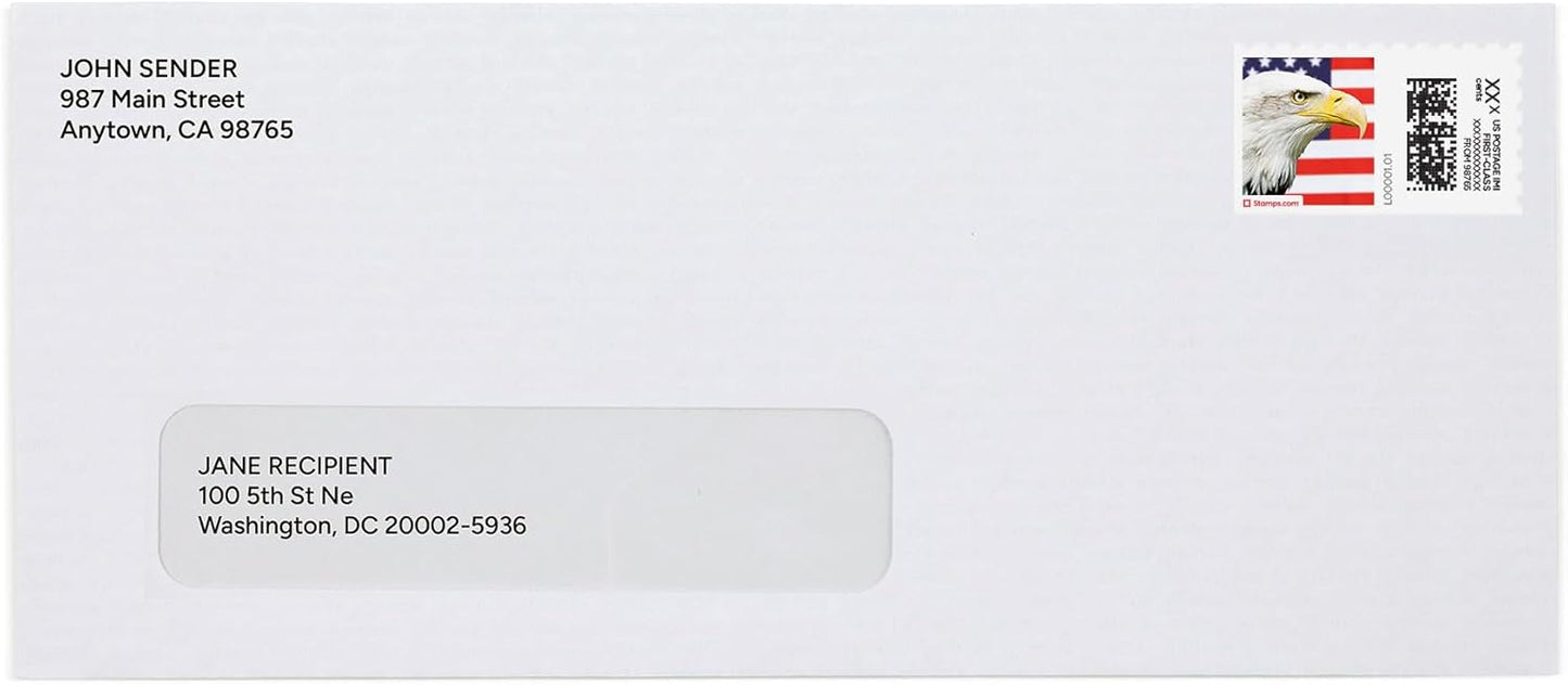 Bald Eagle NetStamps 1200-Pack (50 Sheets) Printable Postage Labels (Stamps.com Subscription Required) - Print Approved Postage - Inkjet & Laser Printers - Business, Personal, Home