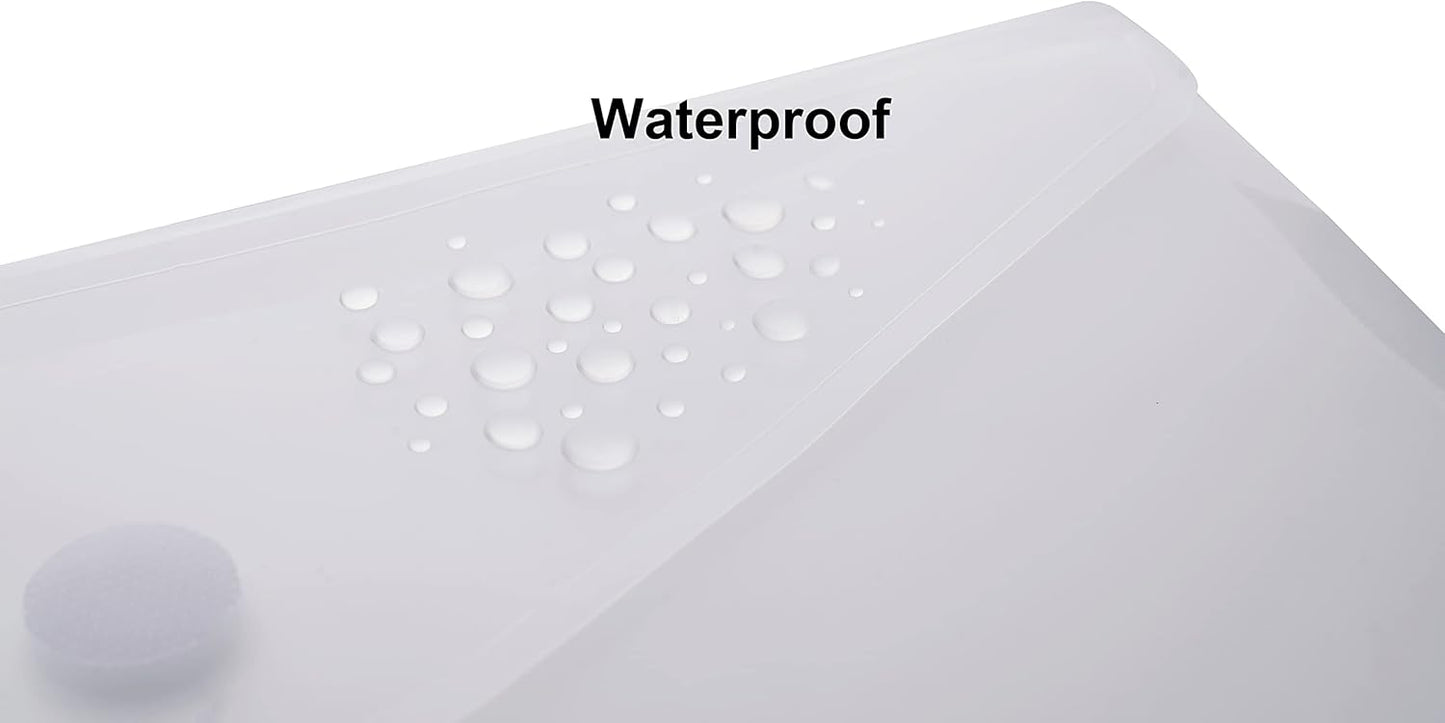 8.5 x 11 Clear Letter Sized Plastic Envelopes Document File Storage Holder 10 Pack Hook Loop Closure (10 Pack)