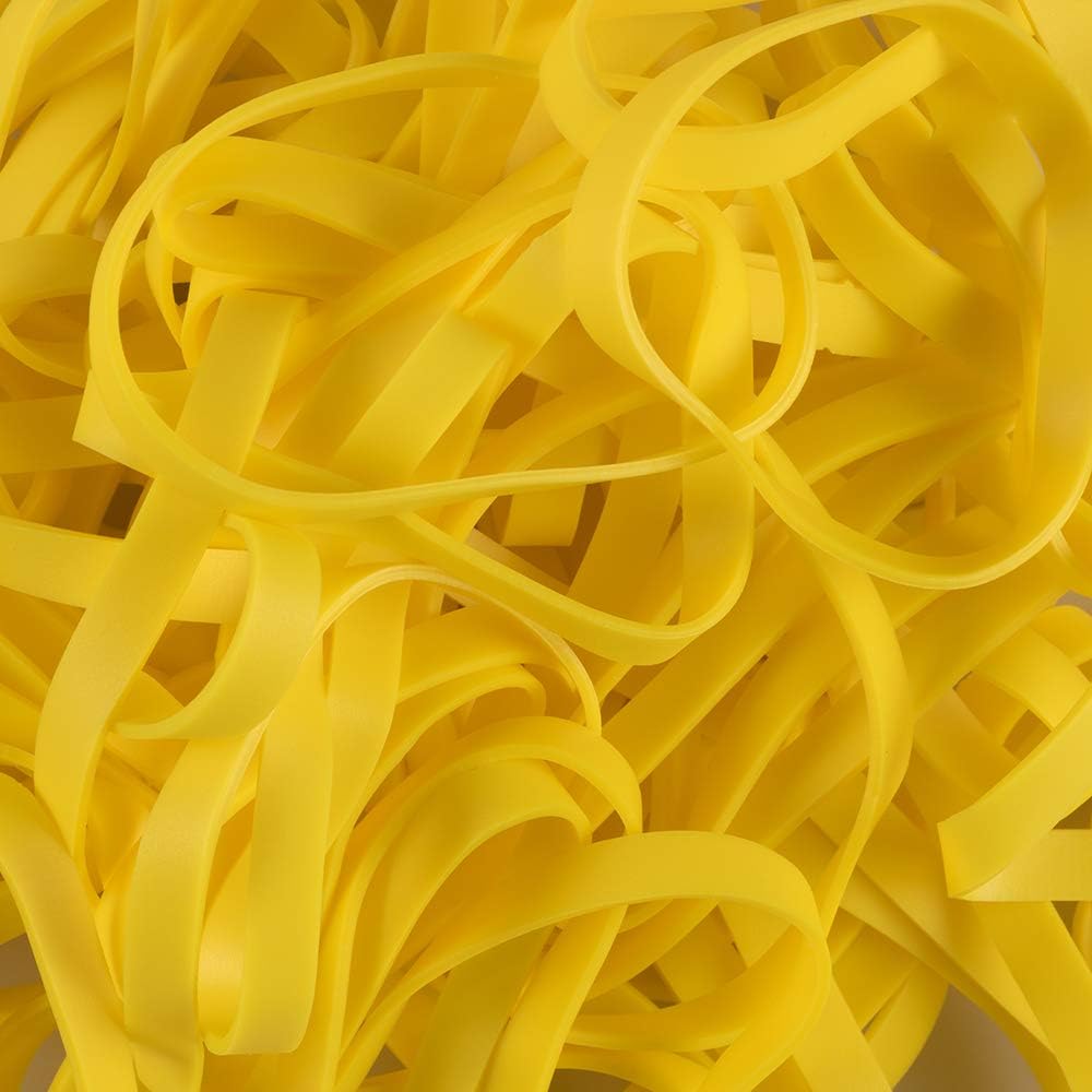 JAM PAPER Durable Rubber Bands - Size 64 - Yellow Multi-Purpose Rubberbands - 100/Pack