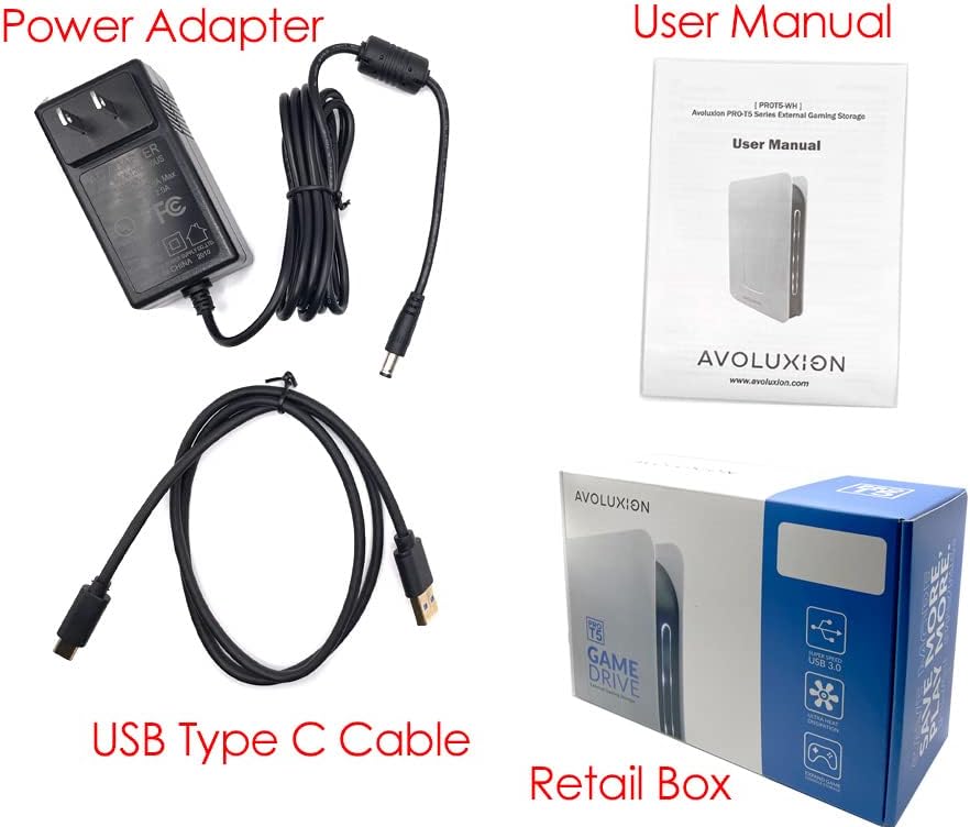 Avolusion PRO-T5 Series USB 3.0 External Hard Drive for WindowsOS Desktop PC/Laptop (White) - 2 Year Warranty (8TB) (Renewed)