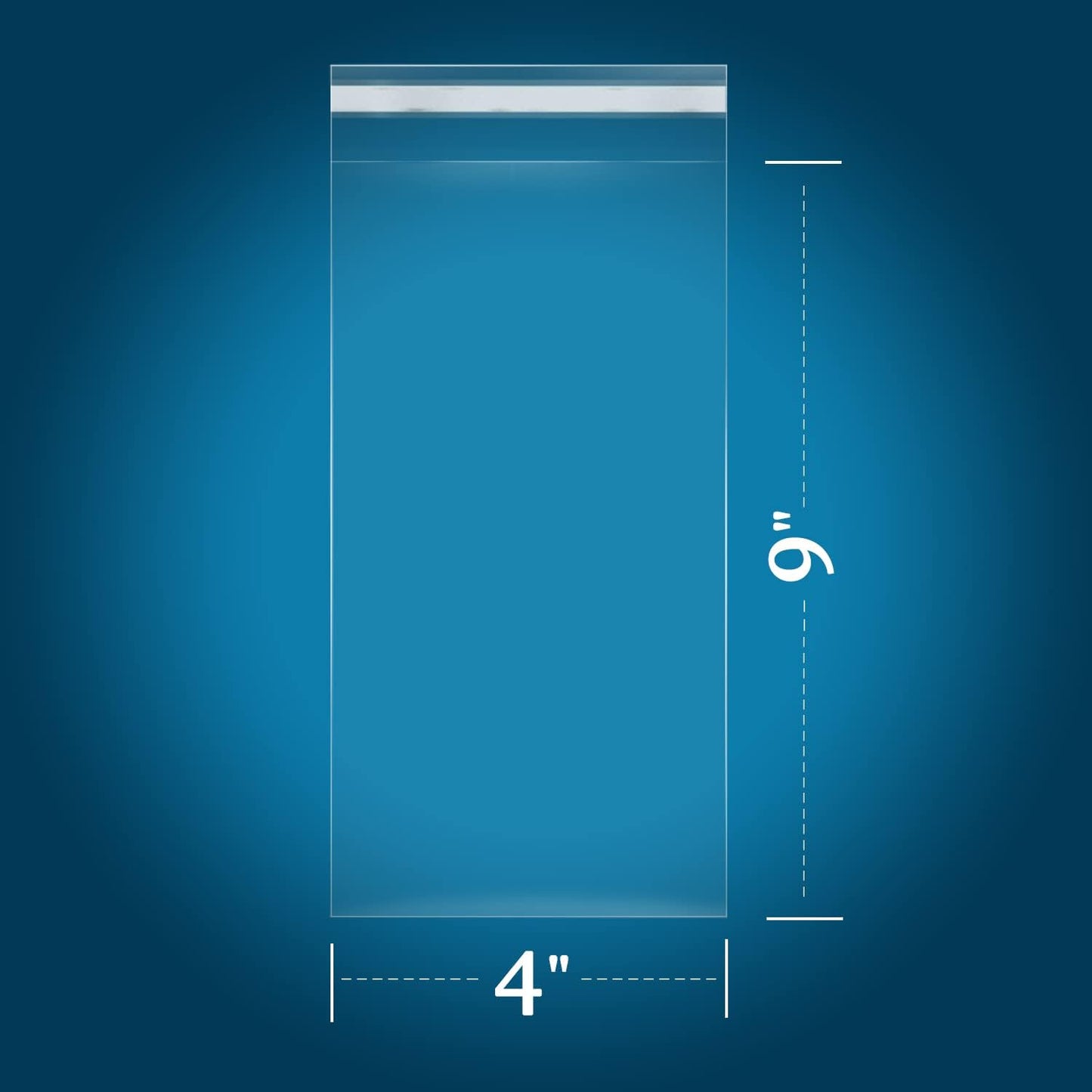 iMailer - 1000 Pcs - 4" x 9" Cellophane Pretzel Bags - Self Sealing, Food Safe Bags for Chocolate, Candies, Cookies