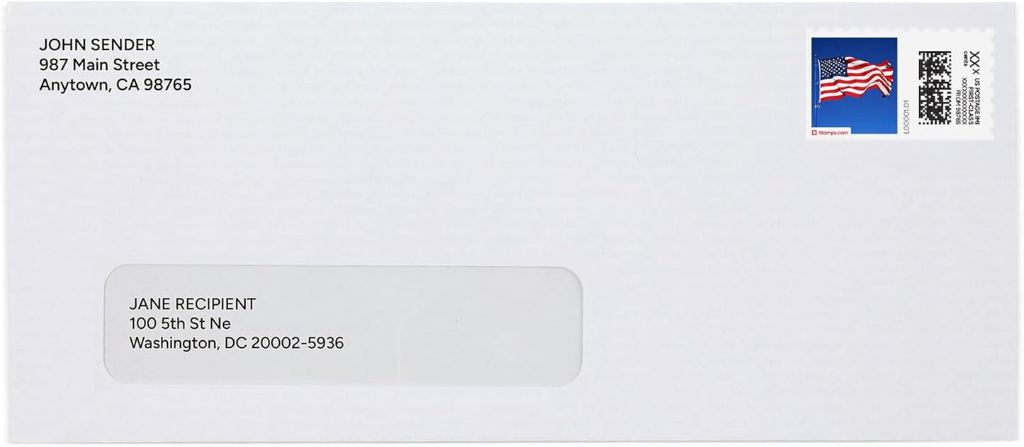 Flag NetStamps 1200-Pack (50 Sheets) Printable Postage Labels (Stamps.com Subscription Required) - Print Approved Postage - Inkjet & Laser Printers - Business, Personal, Home