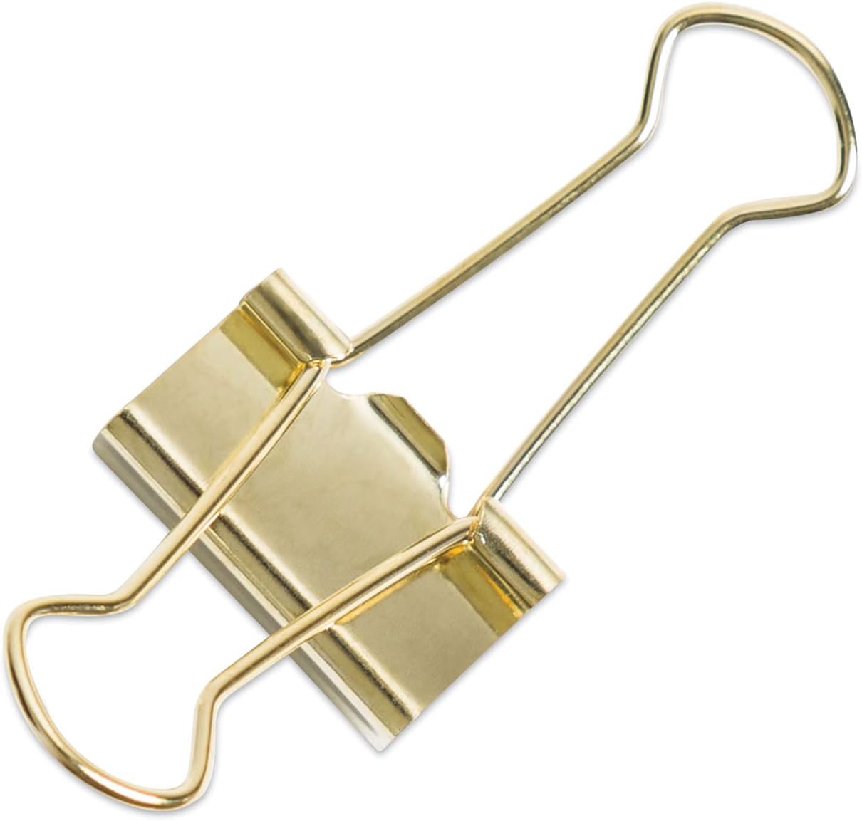 U Brands Small Binder Clips, Metallic Gold, Office Organization Supplies, 19mm, 72 Count