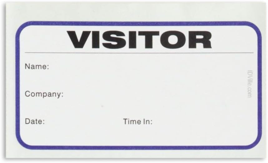 Visitor Log Book, Spiral-Bound Visitor Badges, Guest Register Book, Carbon Copy - 150 Badges