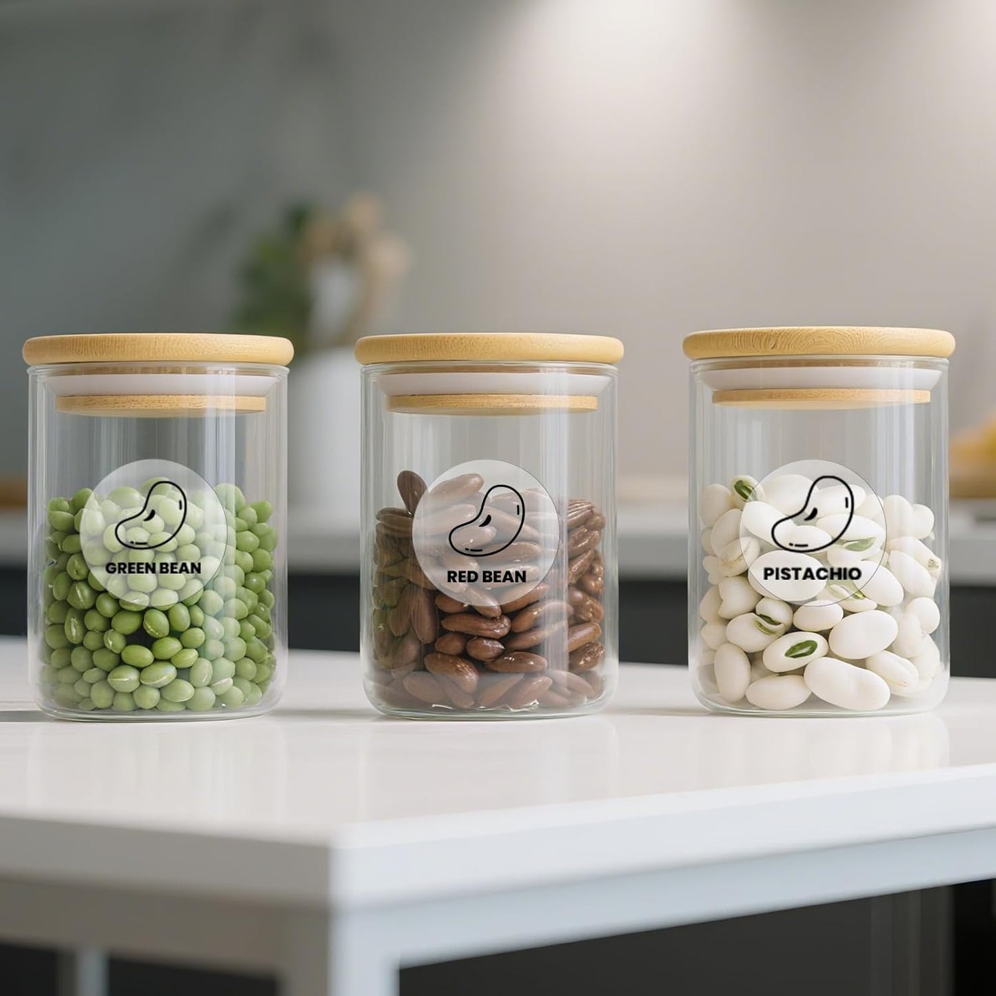 Transparent Thermal Labels Round 2 Inch Self Adhesive Circle Clear Printer Stickers Vinyl Waterproof Roll Decals Name Tag for Address Design DIY Logo Business 300 PCS