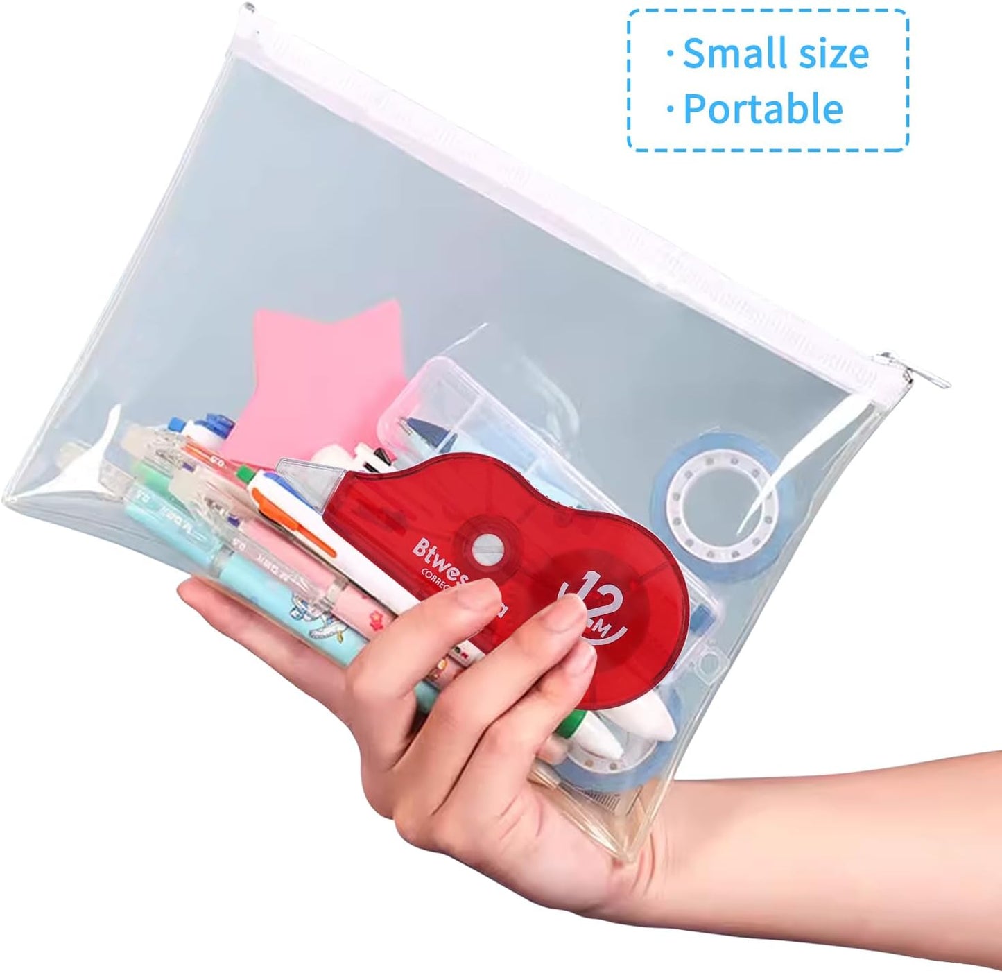 Correction Tape, 39.37FT Gift Packed Tear-Resistant Correction Tape, Tape for School, Office, With Roller Adjuster (9747-12pcs)