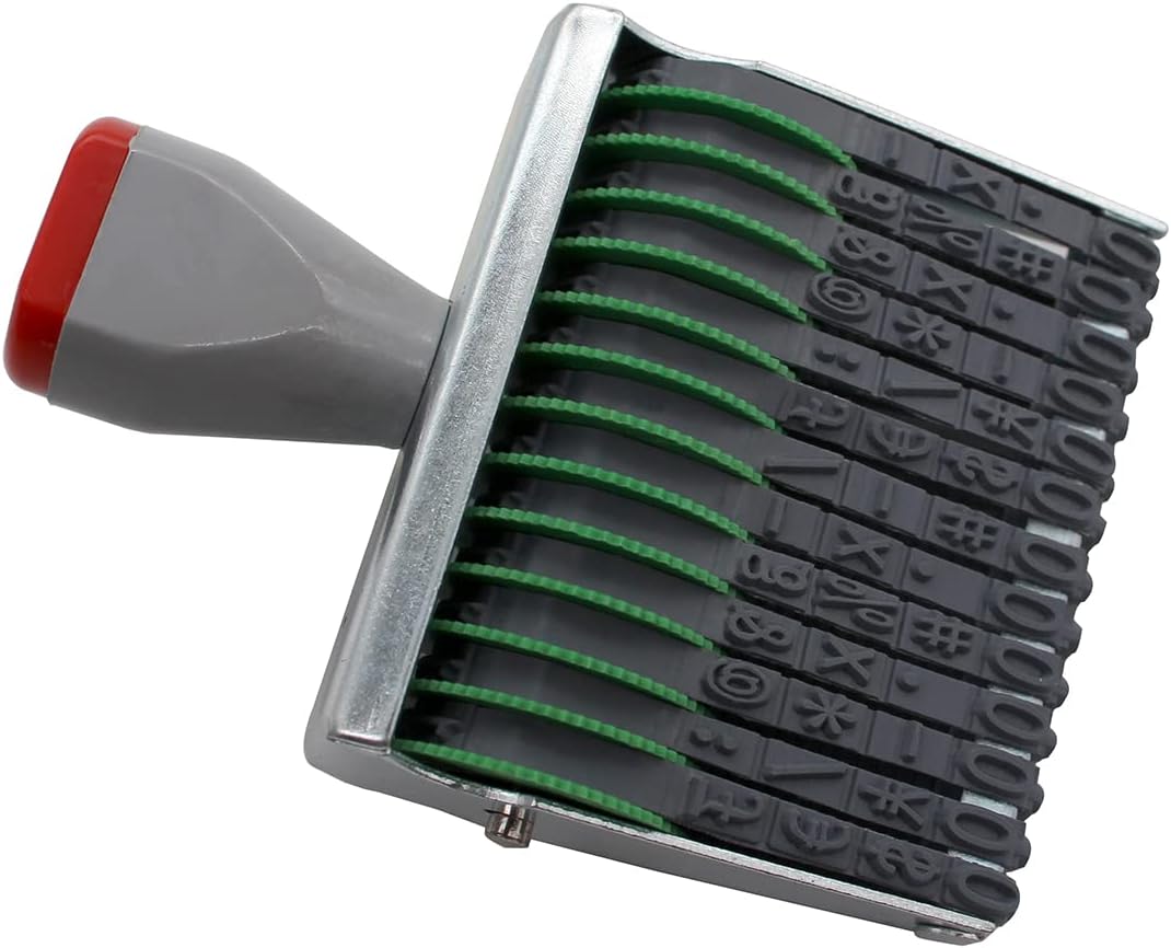 13 Digits Office Stamps,Rubber Number Stamp Business Stamps Changeable Stamp Rolling Wheel Stamp Date Stamp,Multi- Functional Creative Symbol Office Personalized Custom Logo Stamp