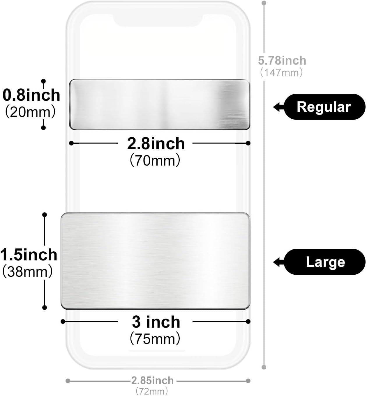 Stainless Steel Personalized Name Plate with Adhesive - Custom Plaque, Name Tag, Badge, Lable, Sign - Decorative Engraved Name Plates for Trophy, Award, Memorial