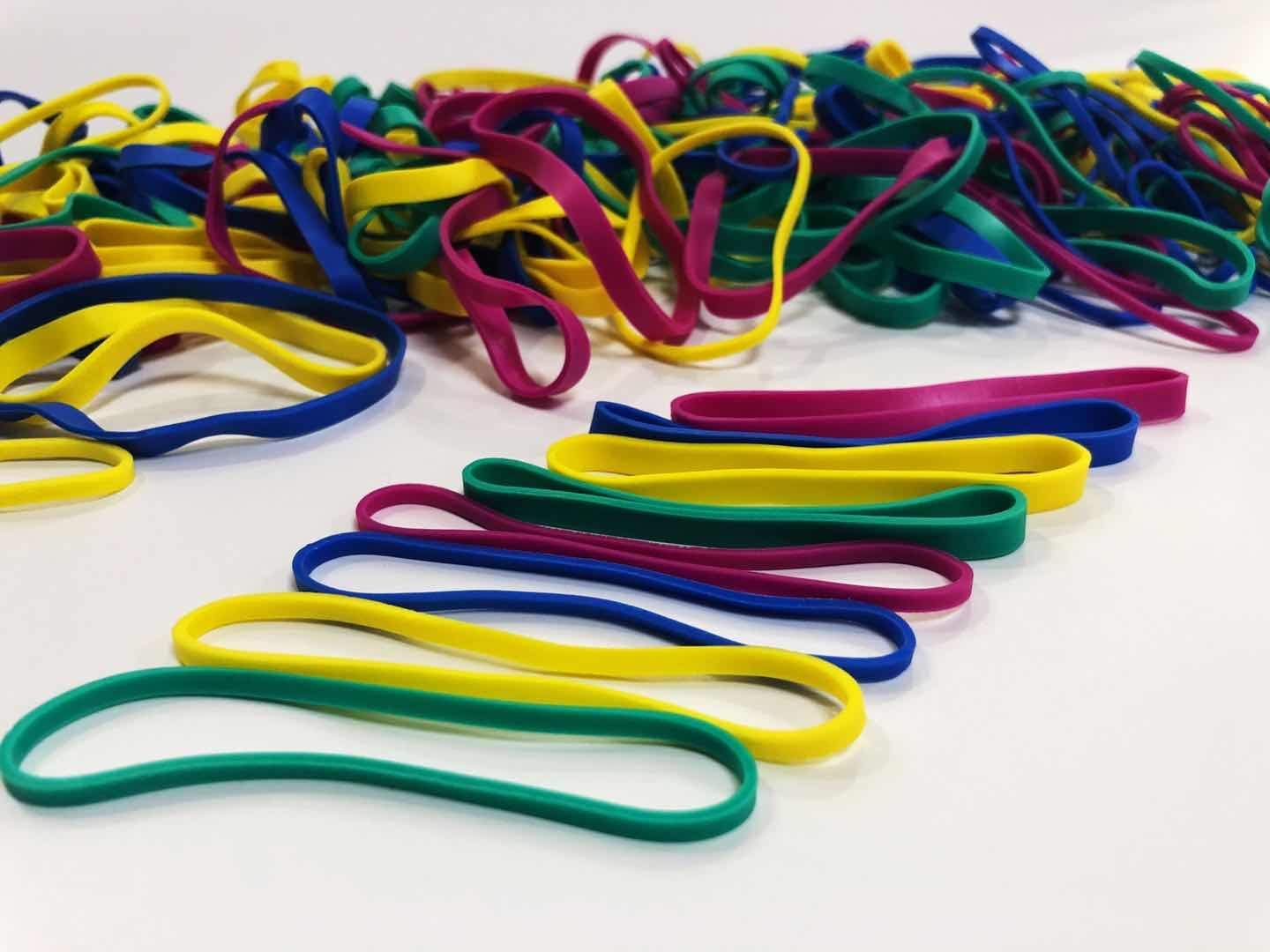 Rubber Bands Assorted Dimensions(#64 & #33), 1/4 lb, Colorful Non Latex Rubber Band Bulk Sturdy Stretchable, Elastic Bands for Office Files Bank Money Arts Crafts Document