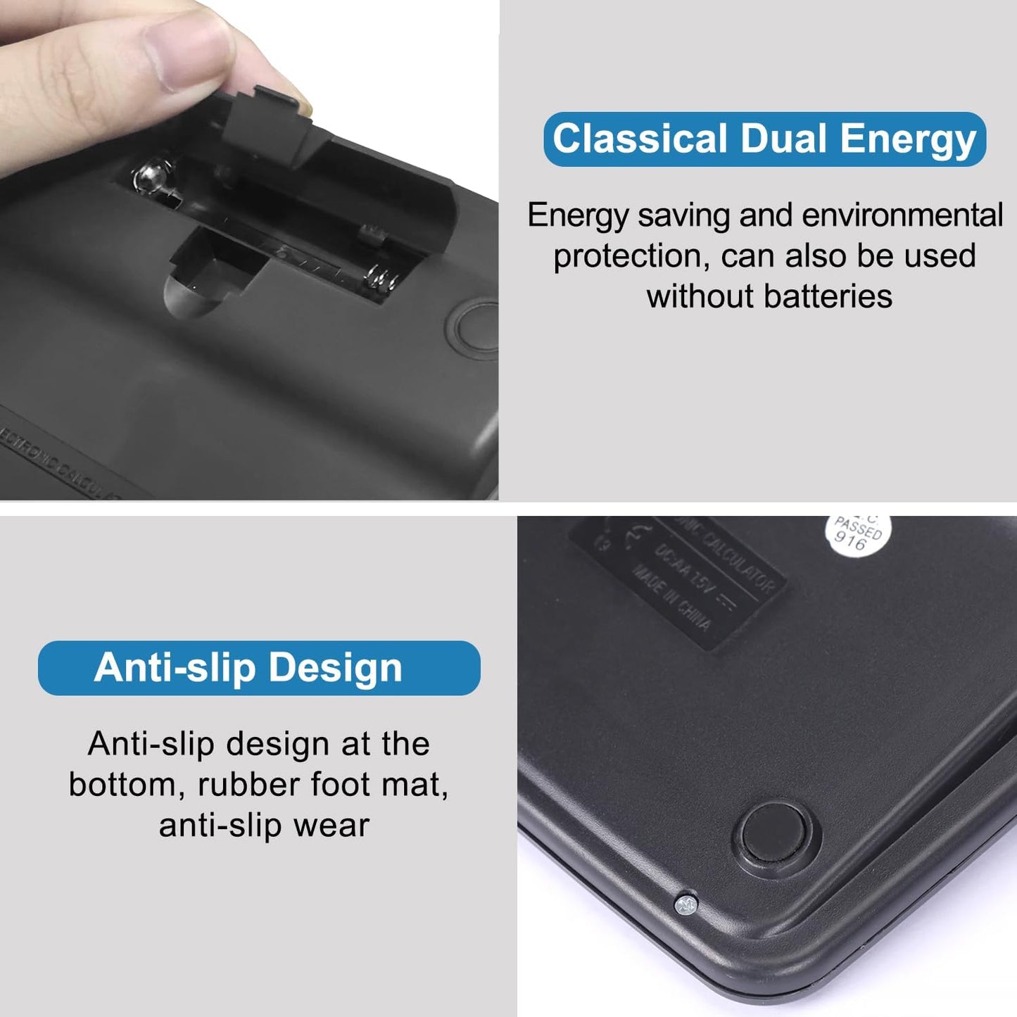 8 Pack Office Calculators Desktop, 12-Digit Solar Basic Desktop Calculator Dual Power Electronic Calculators with Large LCD Display Big Button for Office Home and School