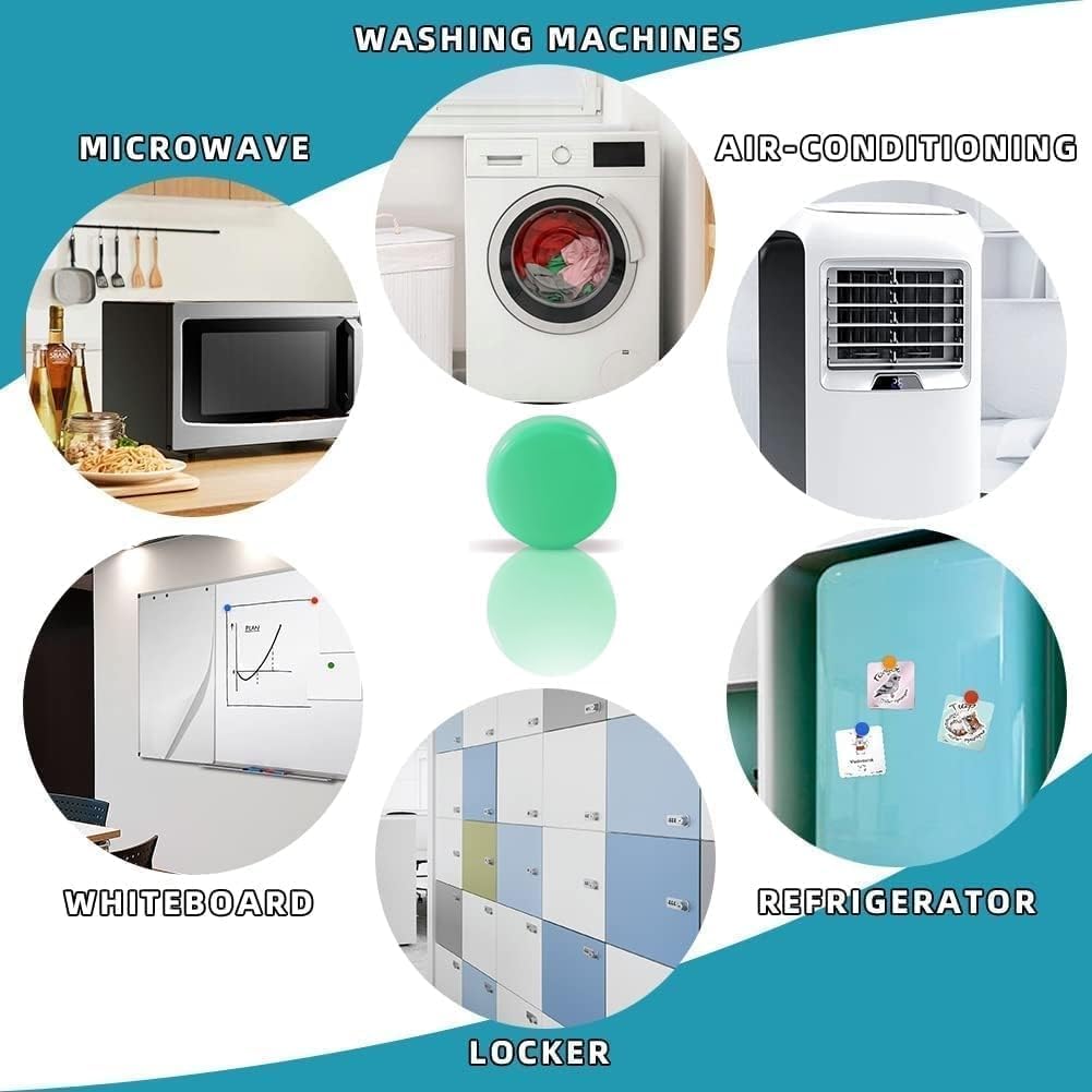 Qualsen Fridge Magnets, 30 Pcs Funny Cute Refrigerator Magnets for Whiteboard, Locker, Office, Classroom(10 Colors)