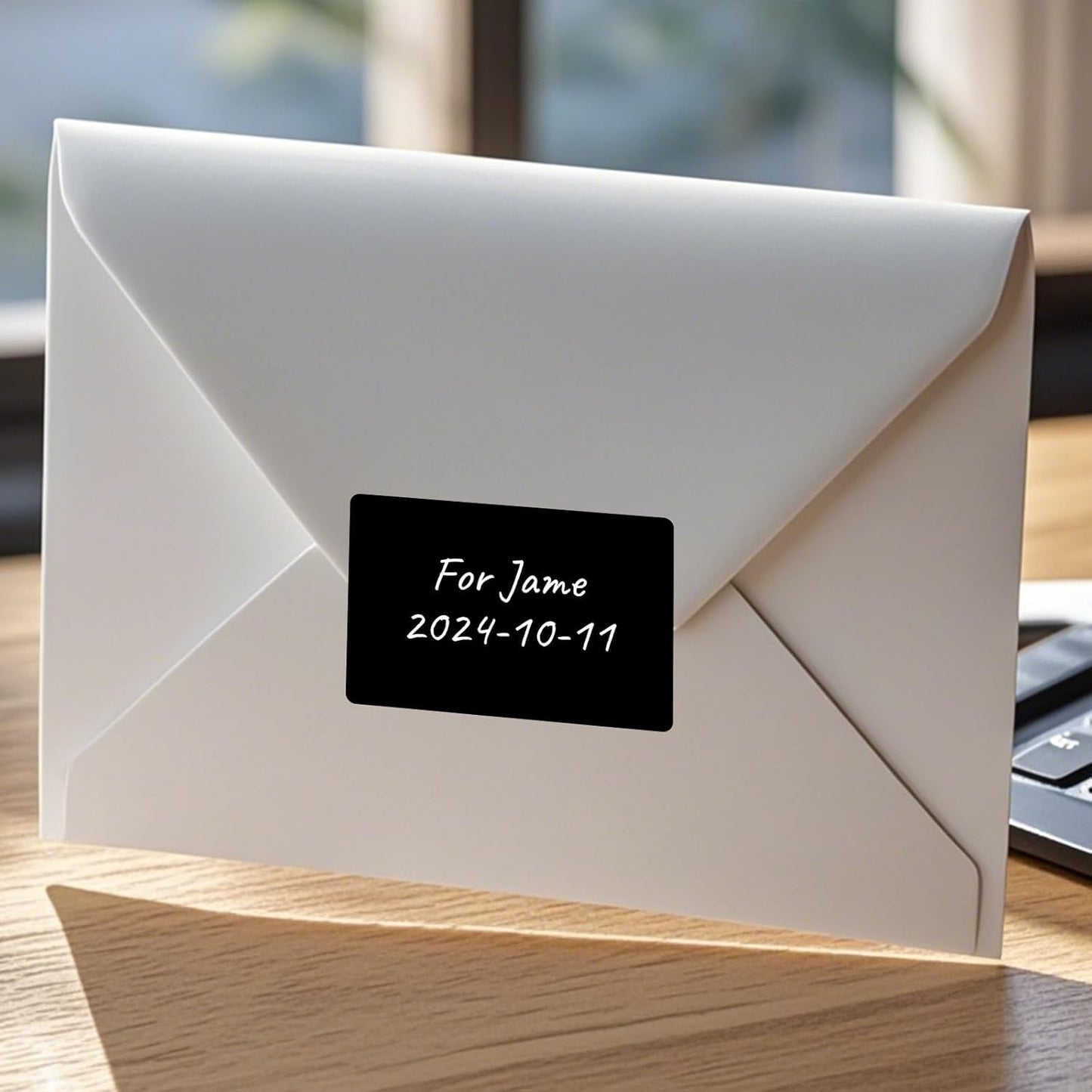 Colored Labels Stickers 3×2 Inch Rectangle Vinyl Black Sticker Removable Assorted Color Coding Name Tag for File Folder Classroom Office Inventory Marking 40 PCS