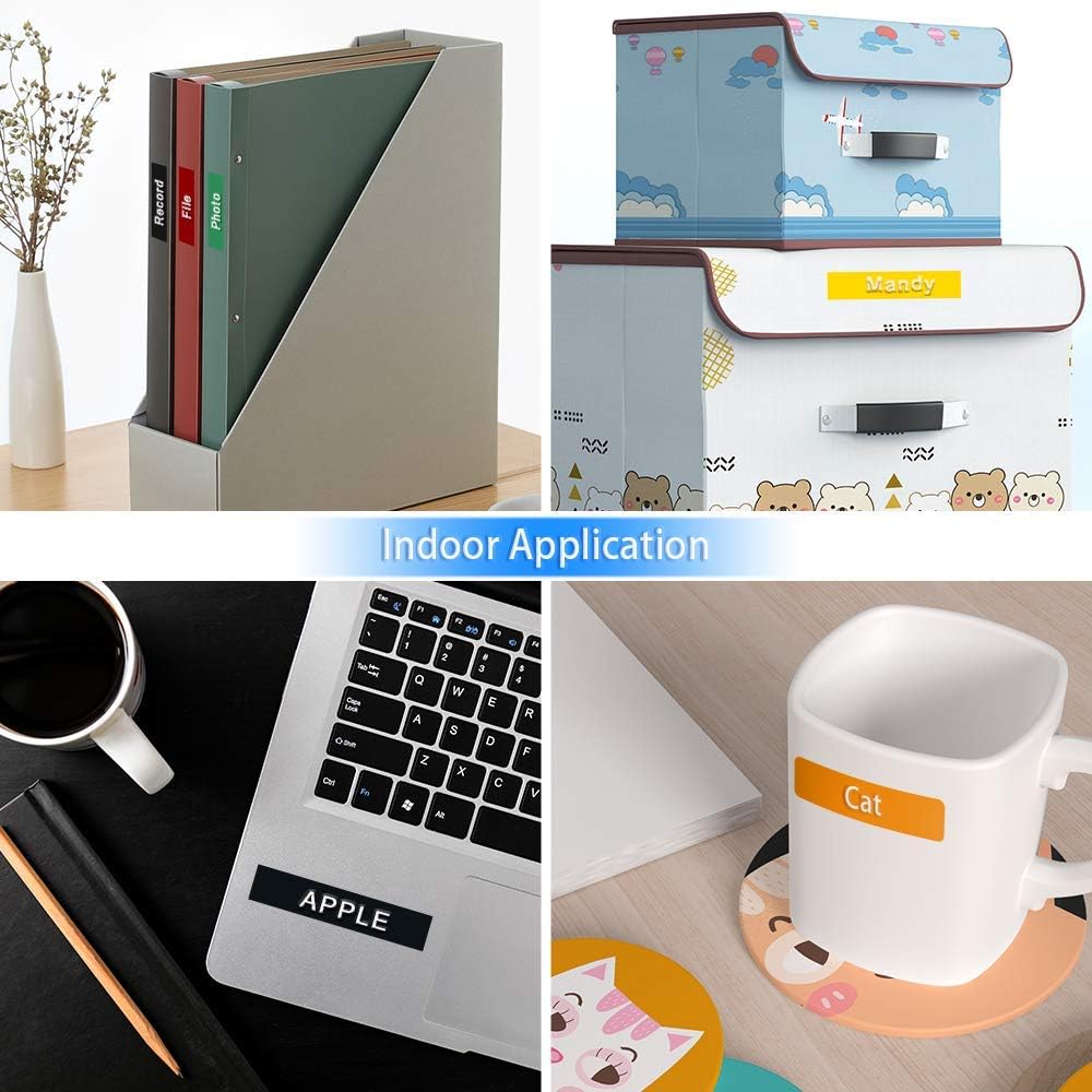 Pristar Compatible for DYMO Embossing 3D Plastic Label Tapes 9mm, Work with DYMO Junior Home Embossing Label Maker, Organizer Xpress Pro, Neon Pink/Orange/Green/Gold/Silver, 3/8" x 9.8', 10-Pack