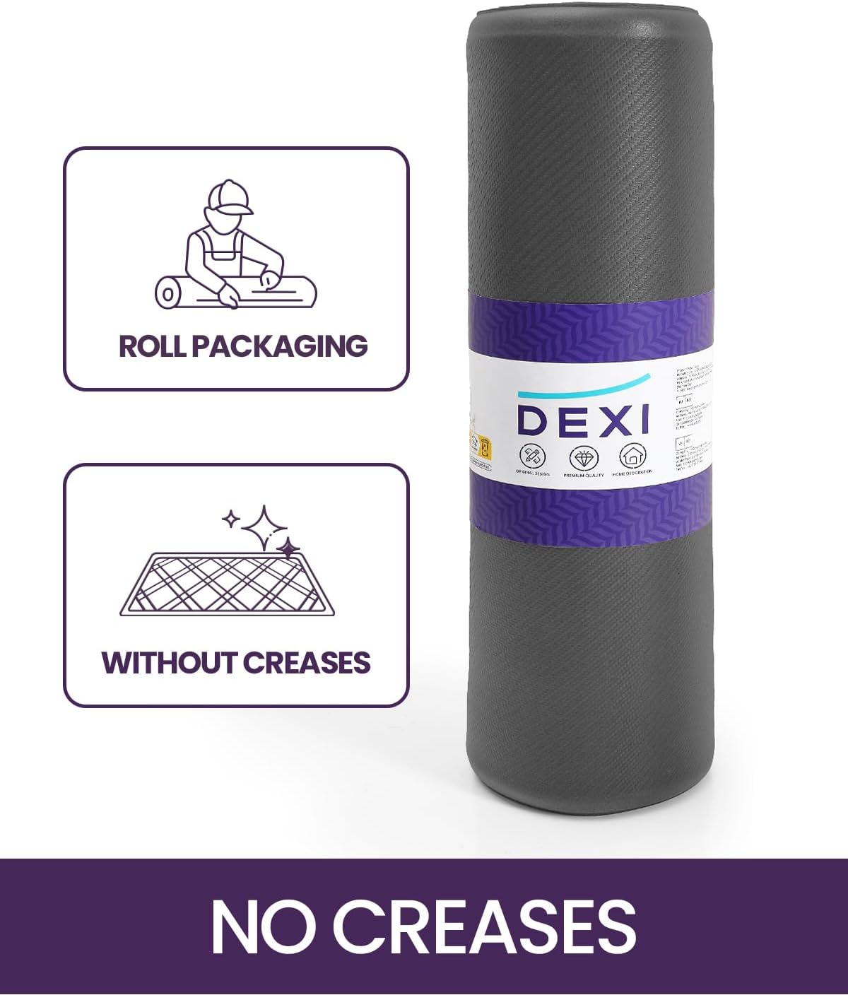 DEXI Kitchen Mat Cushioned Anti Fatigue, Non Slip Waterproof Comfort Standing Floor Rug for Kitchen, Office, Sink, Laundry, 70x20, Grey