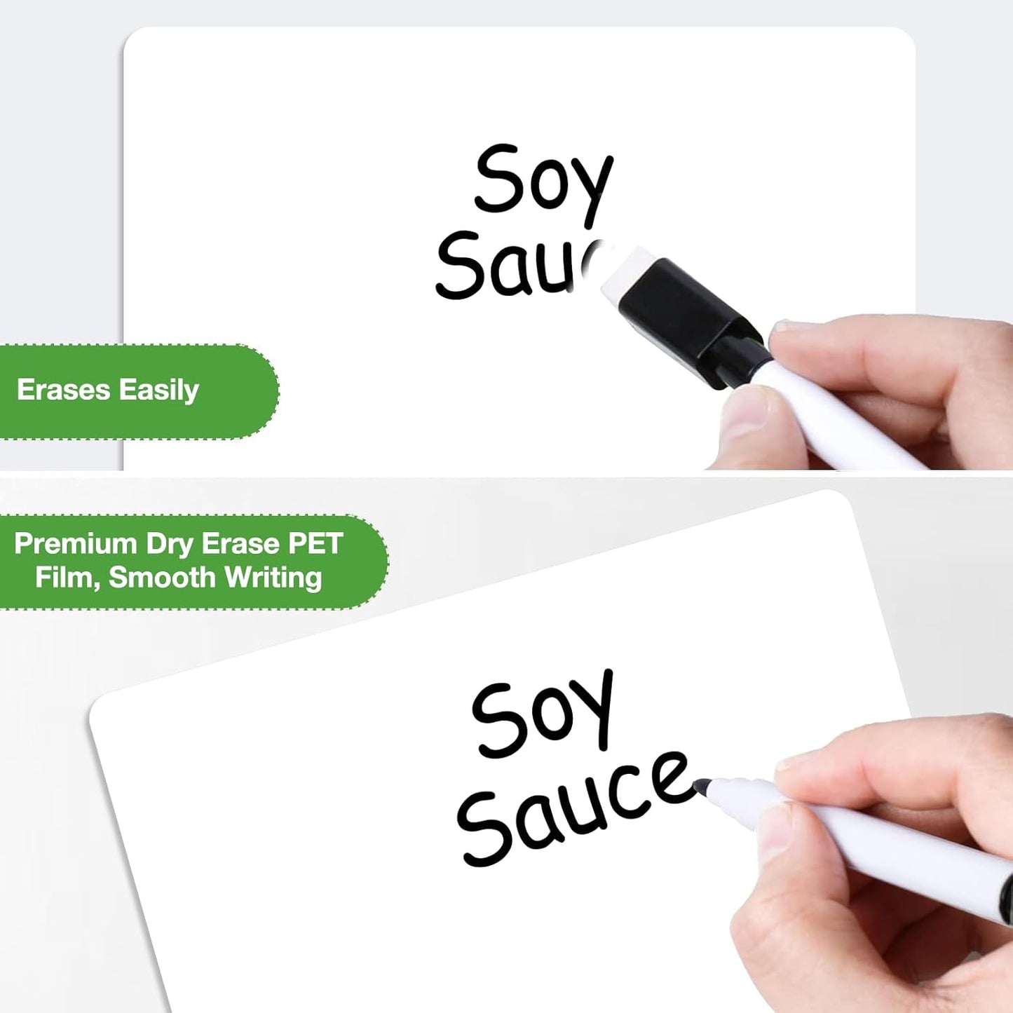 SVNOOC Multi-Use White Board Dry Erase Board Stickers for Wall Refrigerator Door Home Office Classroom, Reusable Lapboards, 8.5x11 inches, 3 Pack