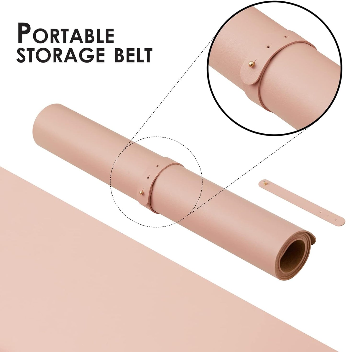 Large Cork Desk Mat - 47.2"x 17" Desk Pad for Office and Home - Ideal for Large Mouse Pad and Desk Mats on Top of Desks(Pink)