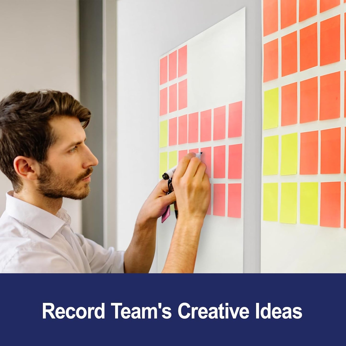 Comix Sticky Easel Pad, 25 x 30 Inches Flip Chart Paper for Teachers, Large Self Stick Easel Paper for Office School Classroom Supplies, 30 Sheets/Pad, 10 Pads/Pack