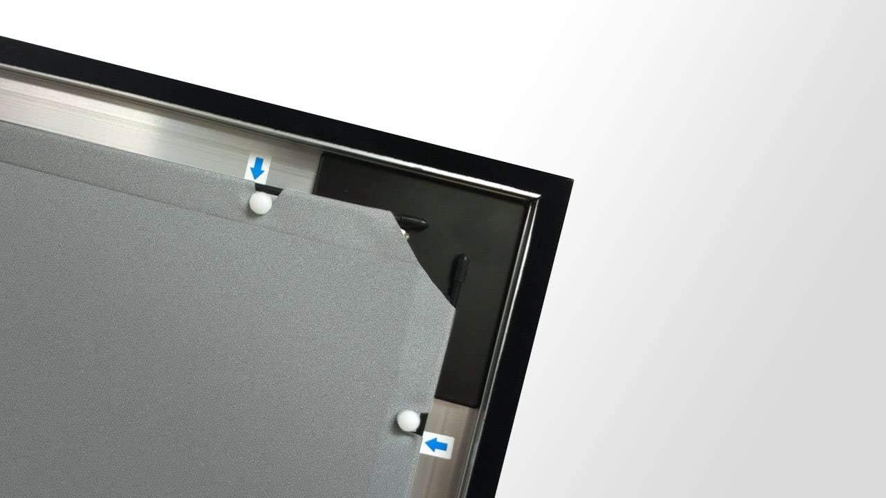 Silver Ticket Products STR Series 6 Piece Home Theater Fixed Frame 4K / 8K Ultra HD, HDTV, HDR & Active 3D Movie Projection Screen, 16:9 Format, 120" Diagonal, High Contrast Material STR-169120-HC