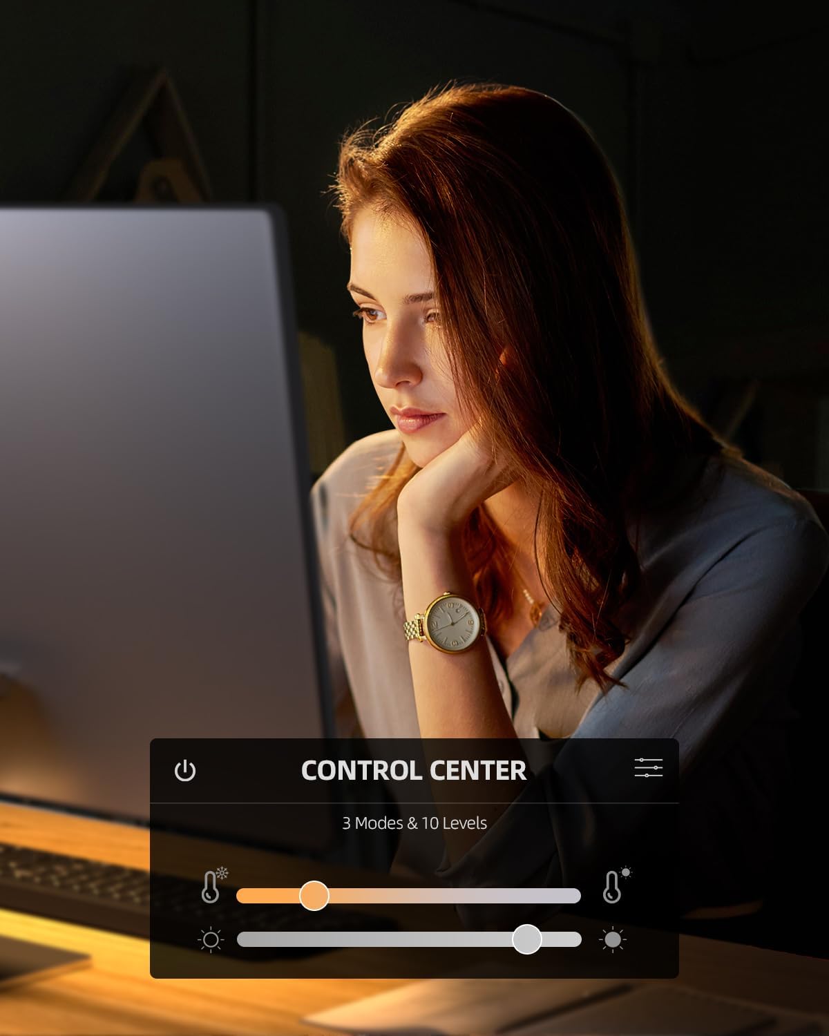 Weilisi 10.2" Desk Ring Light with Stand for Video Call, Ring Light for Desk with Clamp, 360° Rotate & Flexible Height Desk Light, Adjust Arm Desk Lamp for Home Office, Podcast, Gaming, Recording