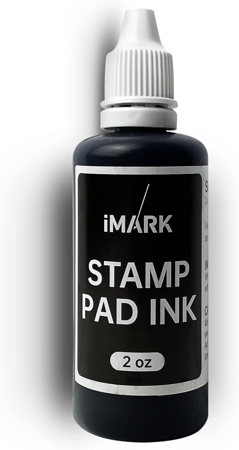 Premium Refill Ink for Self-Inking Stamps, Daters and Stamp Pads (2 oz, Black)