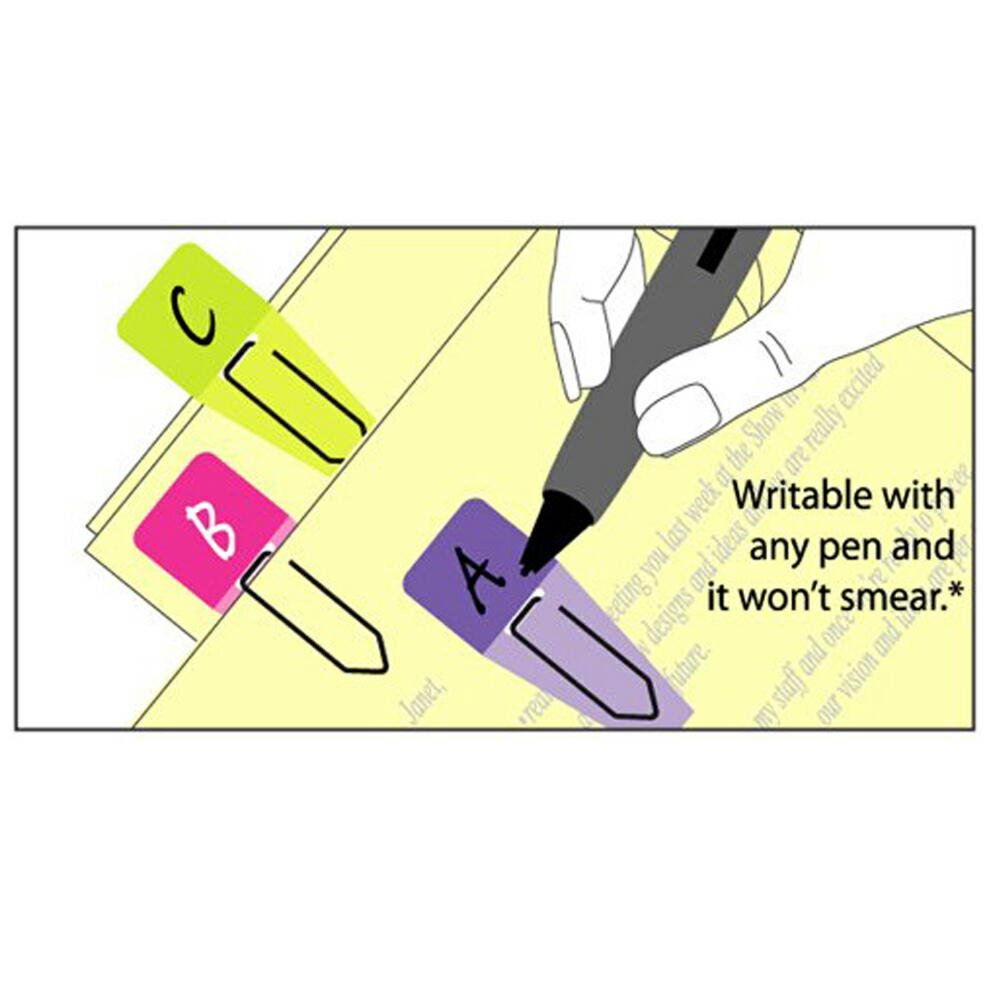 Clip-Rite;, Inc. Solid Clip-Flags Office Supplies Solid Red Blue, 2.9 x 4.2 Inches count of 24