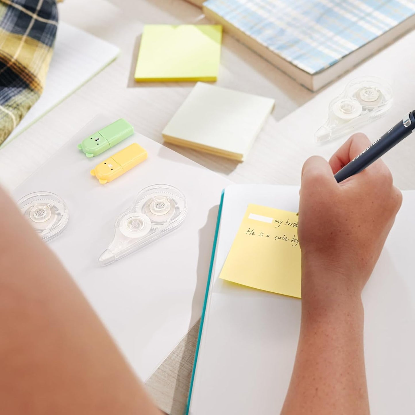 24 Pcs Transparent Correction Tape, 236 Inch Tear-Resistant Bulk for School, Office, Note Taking, Journal (Tape Width 0.2 In)