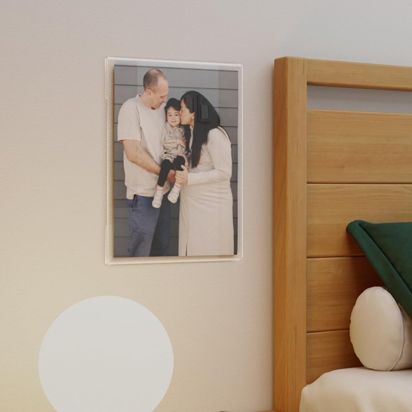 8.5x11 Clear Acrylic Plexi Sign Holders with Double Sided Adhesive Tape, Wall Sign Memo Document Menu Holder for Office, Home, Store, Restaurant-No Drilling (6 Pack)