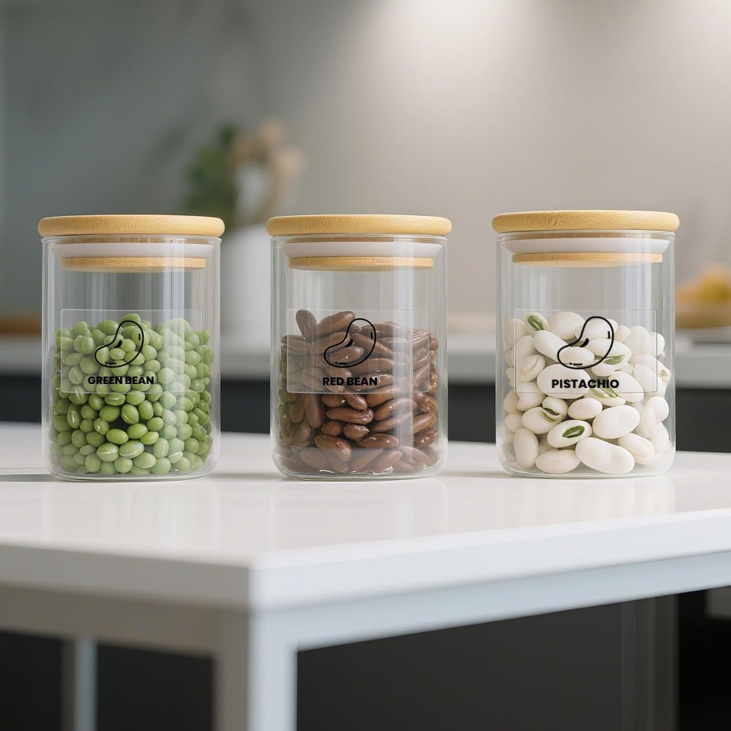 Transparent Thermal Labels 3 × 2 Inch Self Adhesive Printer Clear Stickers Vinyl Waterproof Roll Decals Rectangle Name Tag for Address Design DIY Logo Business 300 PCS