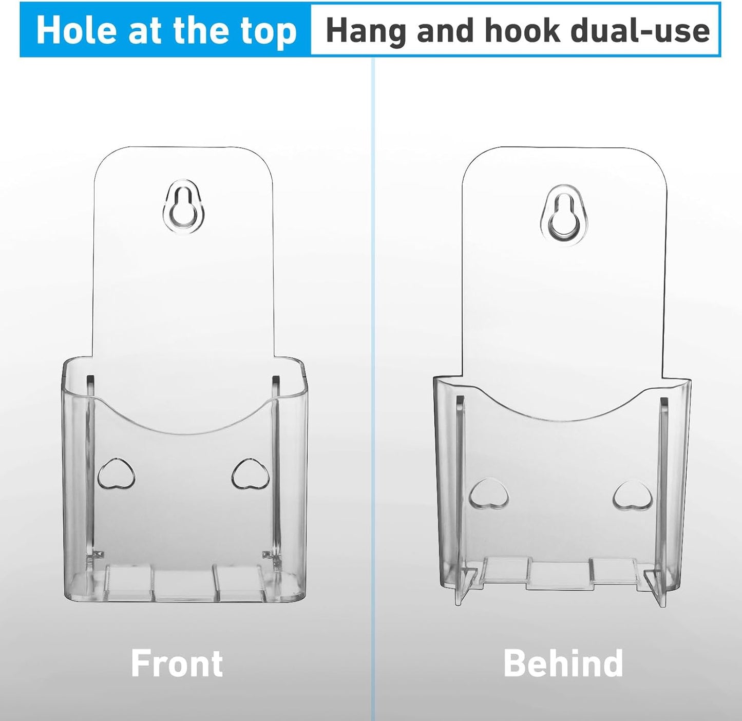 Brochure Holder 4x9 Inches Slant Back Design, Clear Display Stand, Plastic Table Stand Sign Holder,Pamphlet Holder Flyer Holder, Acrylic Display Stand, Acrylic Table Signs Plastic Paper Holder for Office, Home, Store, 4 Pack