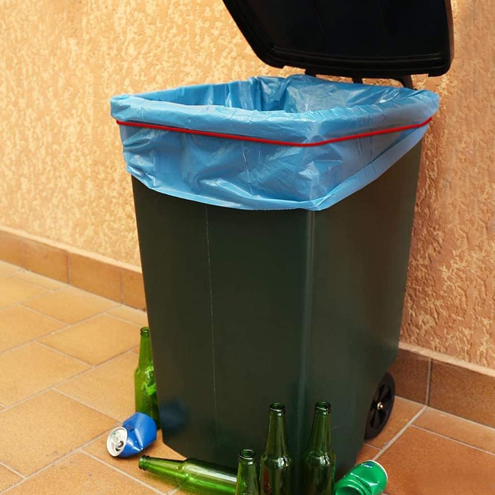 AMUU Rubber Bands 50 Pack 8inch Big Large Rubber Band for Trash Cans Elastic Rubber Bands for Office Supplies File Folders Box Books gifts Notebook Red