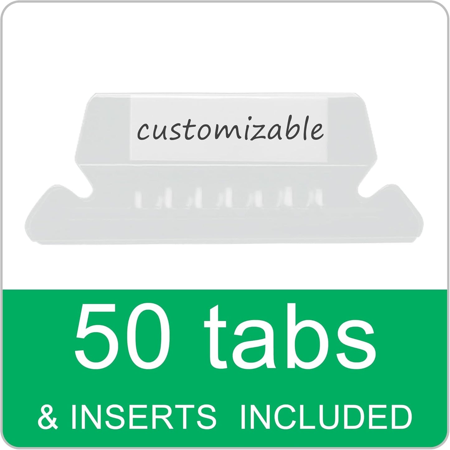 50 Packs Hanging File Folders,Yellow Letter Size File Folder,Designed for Bulky Files,Filing Cabinet,1/5 Adjustable Tabs for Office,School,Home