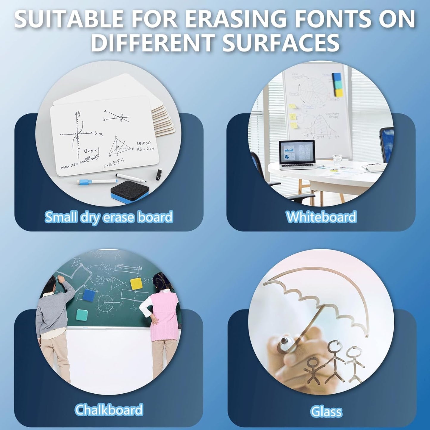 XKDOUS 72 Pack Mini Dry Erase Eraser, Small Magnetic Whiteboard Eraser for Kids (4 Color, 2 x 2 Inch)