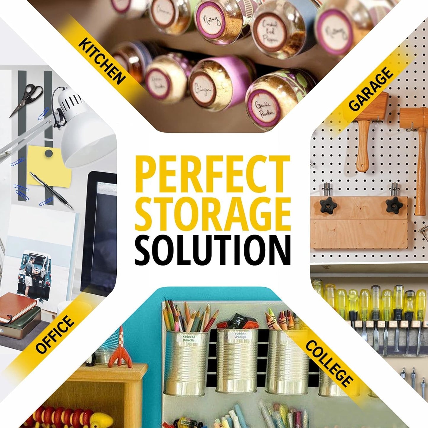 X-Bet Strong Magnets with Adhesive Backing - Heavy Duty Square Craft & Refrigerator Magnets, 1 inch 24pcs