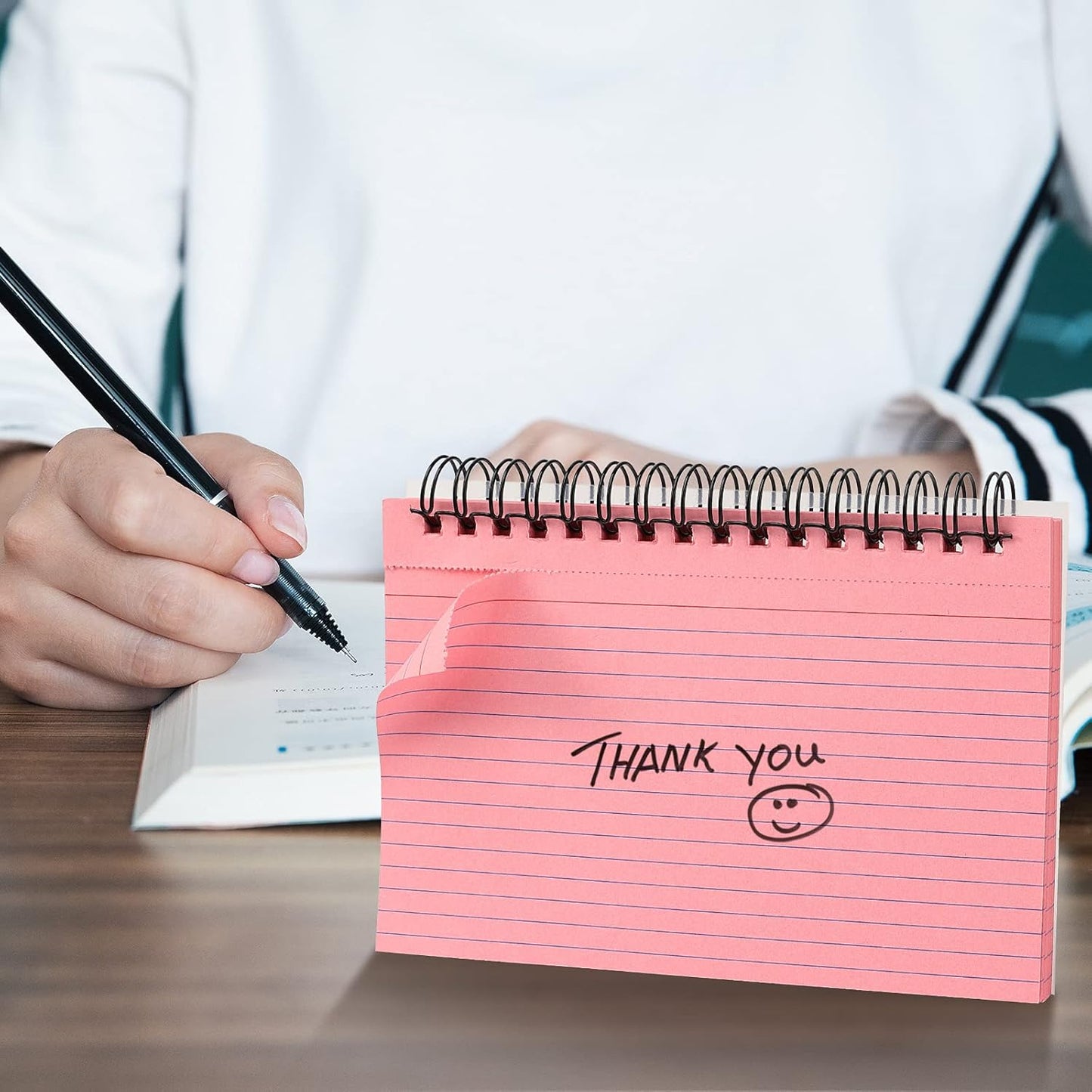 Koogel 400PCS Colored Index Cards, 4x6 Ruled Index Cards with Rings for Back to School, Heavy Notecard Study Flashcard with Waterproof Cover for Studying To Do List School College Supplies, 4 Colors