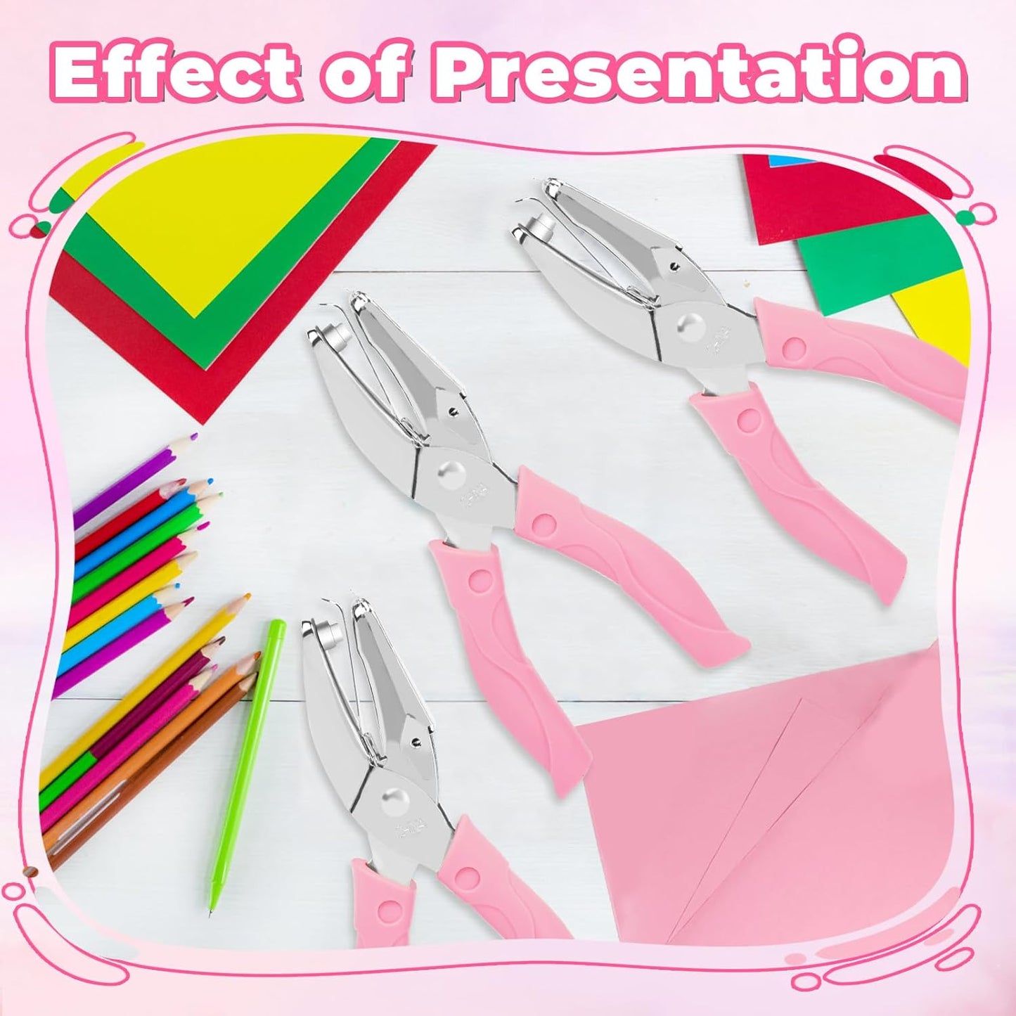 UCEC 3 Pack Circle Single Hole Punches, Small Hole Puncher, Paper Punches for Crafting, Hole Tag Puncher Set of School Supplies with Soft-Handled for Clothing Ticket DIY Craft Tags Scrapbook Tool