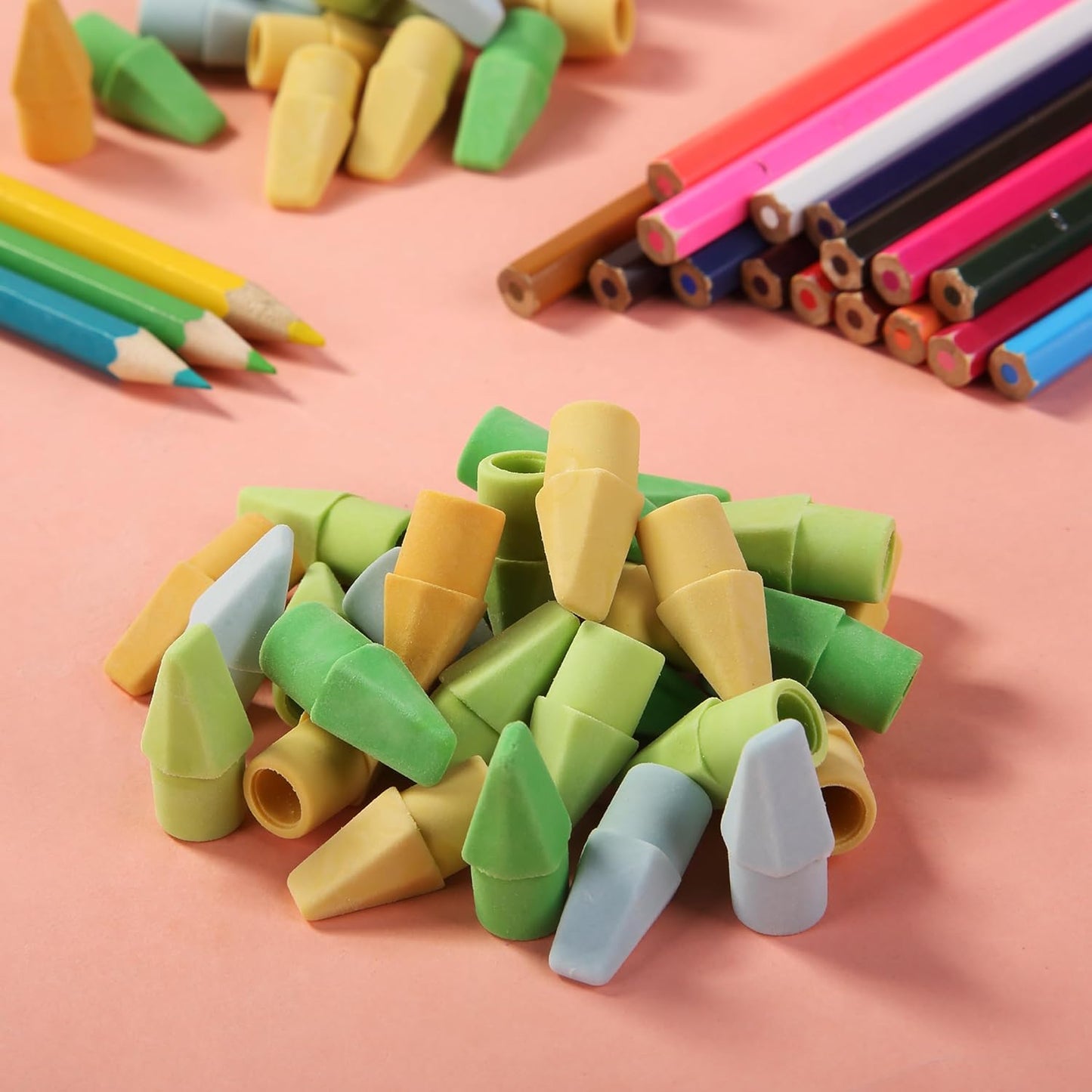 Mr. Pen- Pencil Erasers Toppers, 120 Pack, Colorful, Latex Free, No Smudge, Mr Pen Erasers for Pencils