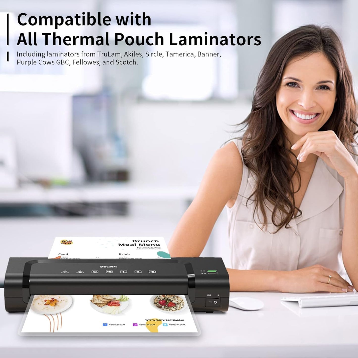 3 Mil Laminating Sheets 500 Packs, Thermal Laminating Pouches Holds 8.5" x 11" Sheets, Clear Laminator Plastic Paper 9 x 11.5 Inches - Rounded Corner Letter Size