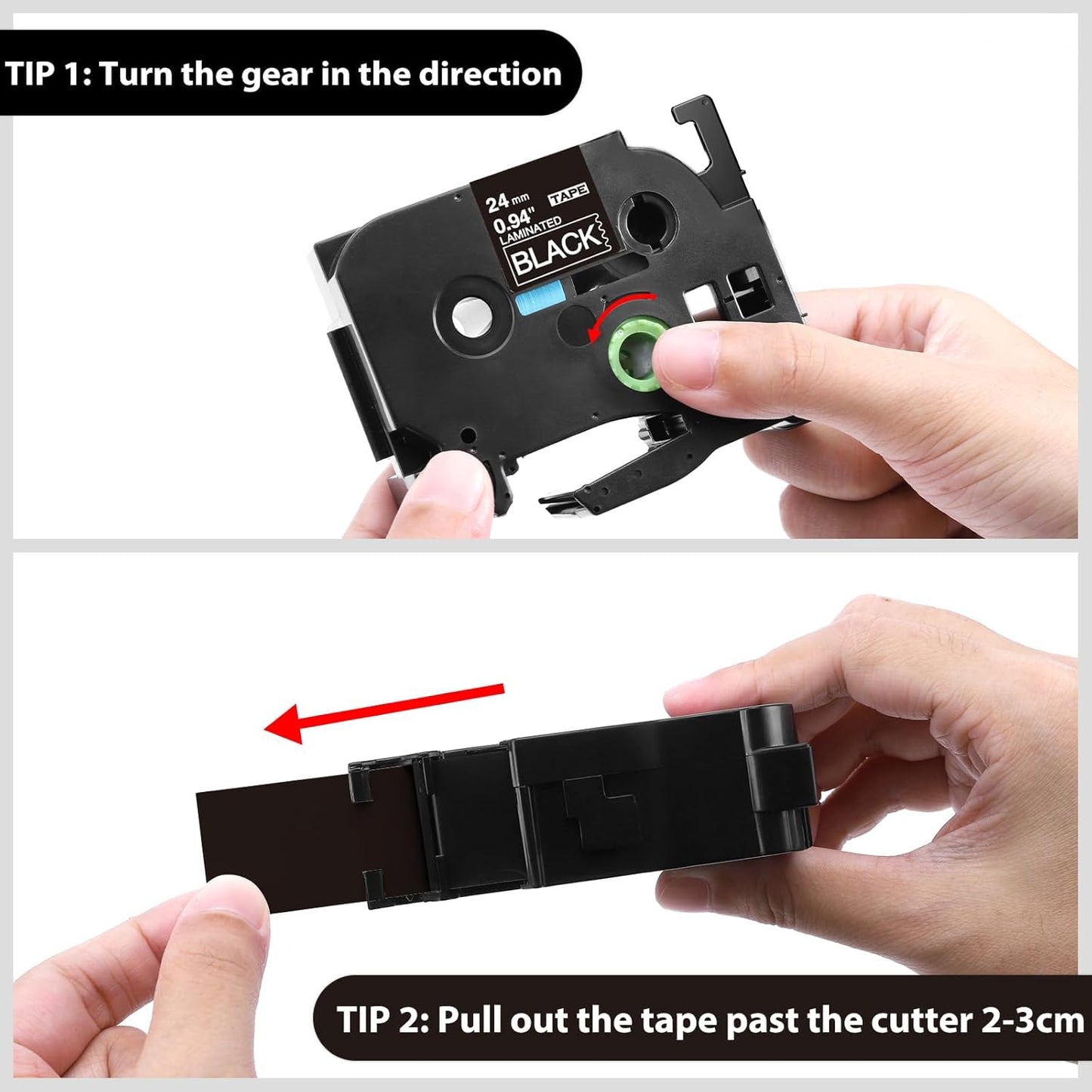 Label KINGDOM TZe-355 24mm Black Label Tape Replacement for Brother TZe355 1 Inch White on Black TZe Tape 0.94 Compatible with Brother P Touch 24mm Tape for PTD600 PTP710BT PTP700 PT2730, 3-Pack