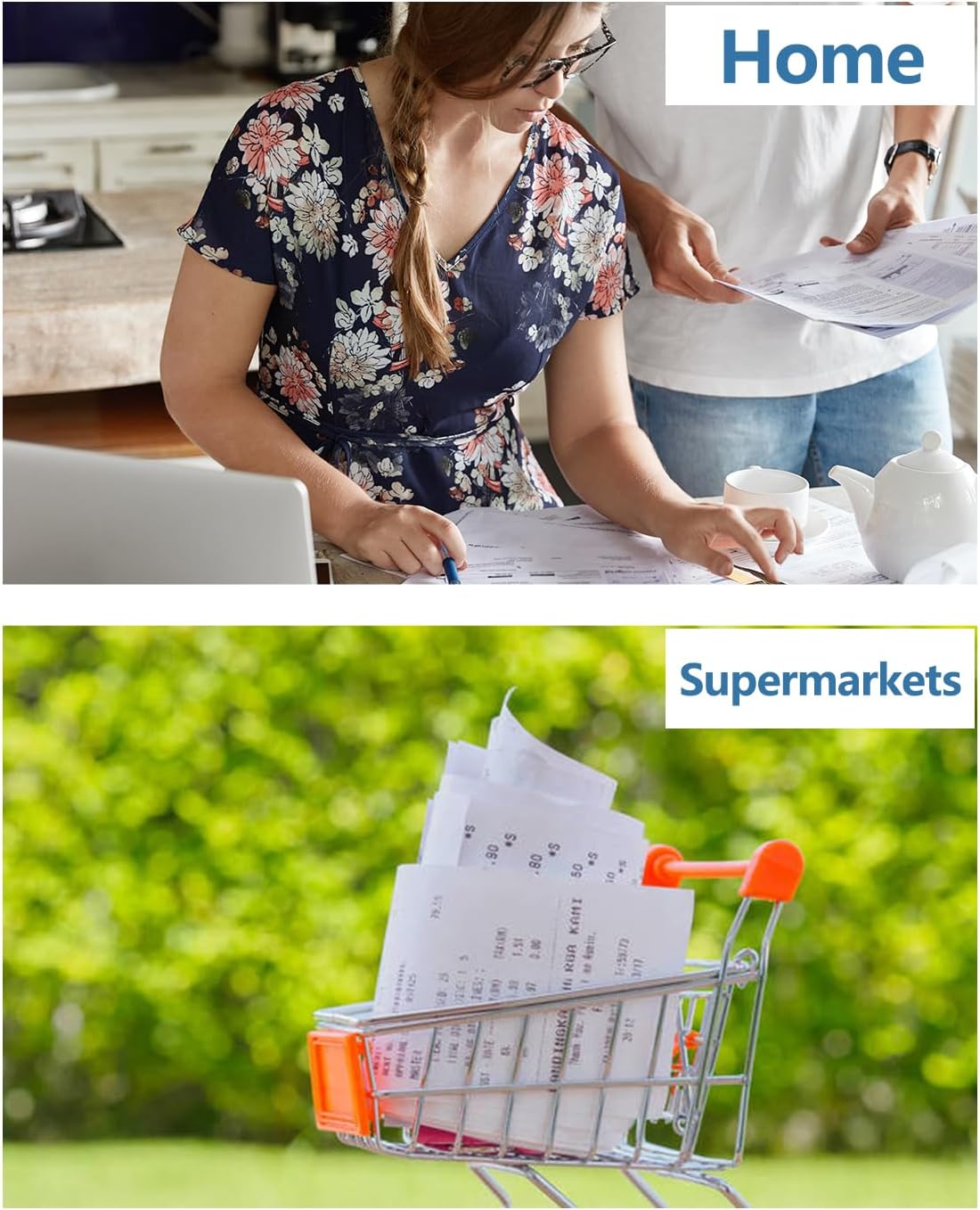 WEEMAY Compatible Calculator Ink Ribbon Replacement for IR-40T Black/Red Sharp EL-1750V EL-1801V, Canon P23-DHV CP13 MP-12D, Casio HR-100TM HR-170RC, Individually Sealed, 6 Pack