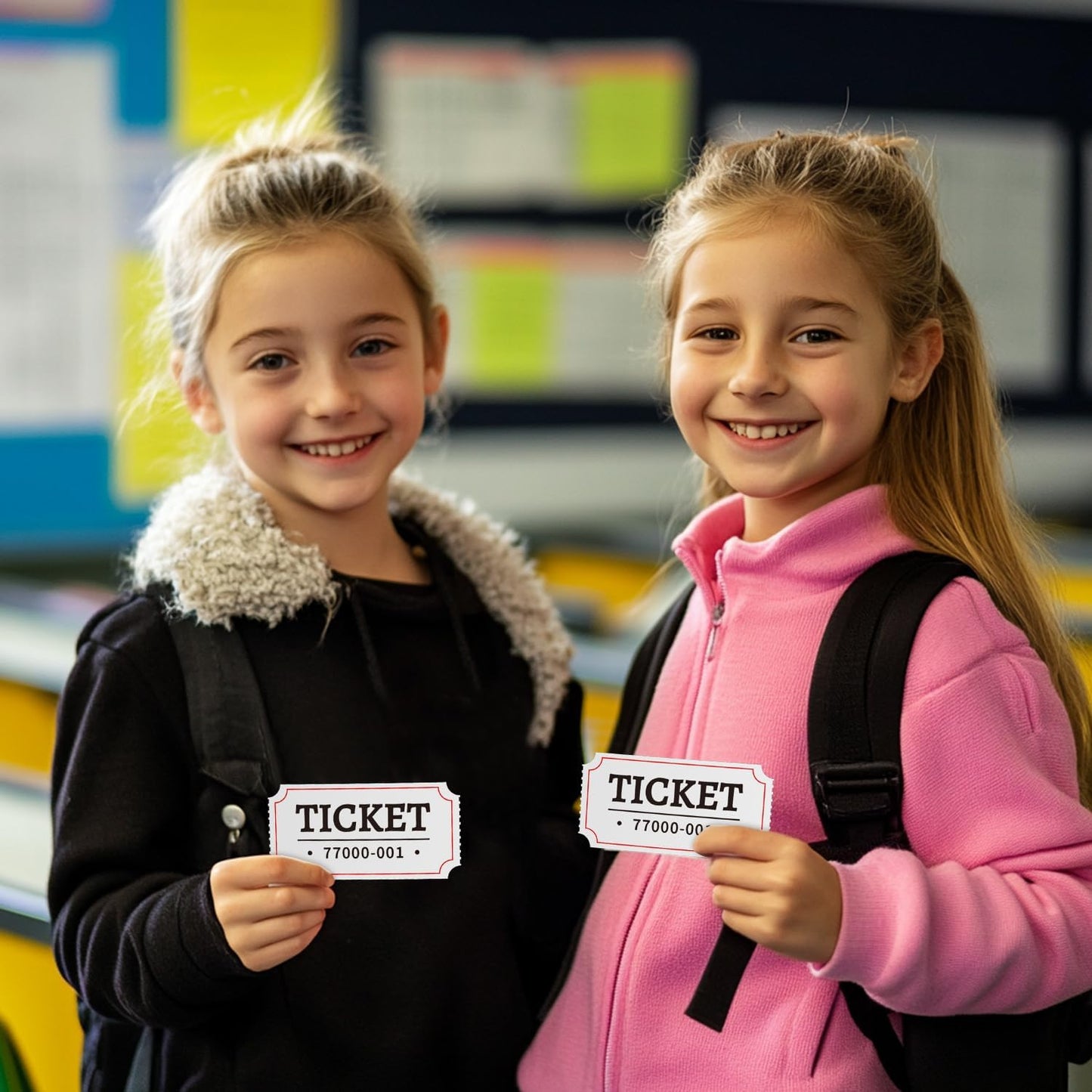 Methdic 2000 White Double Raffle Tickets Roll, Ticket for Events, Entry, Class Reward, Fundraiser & Prizes