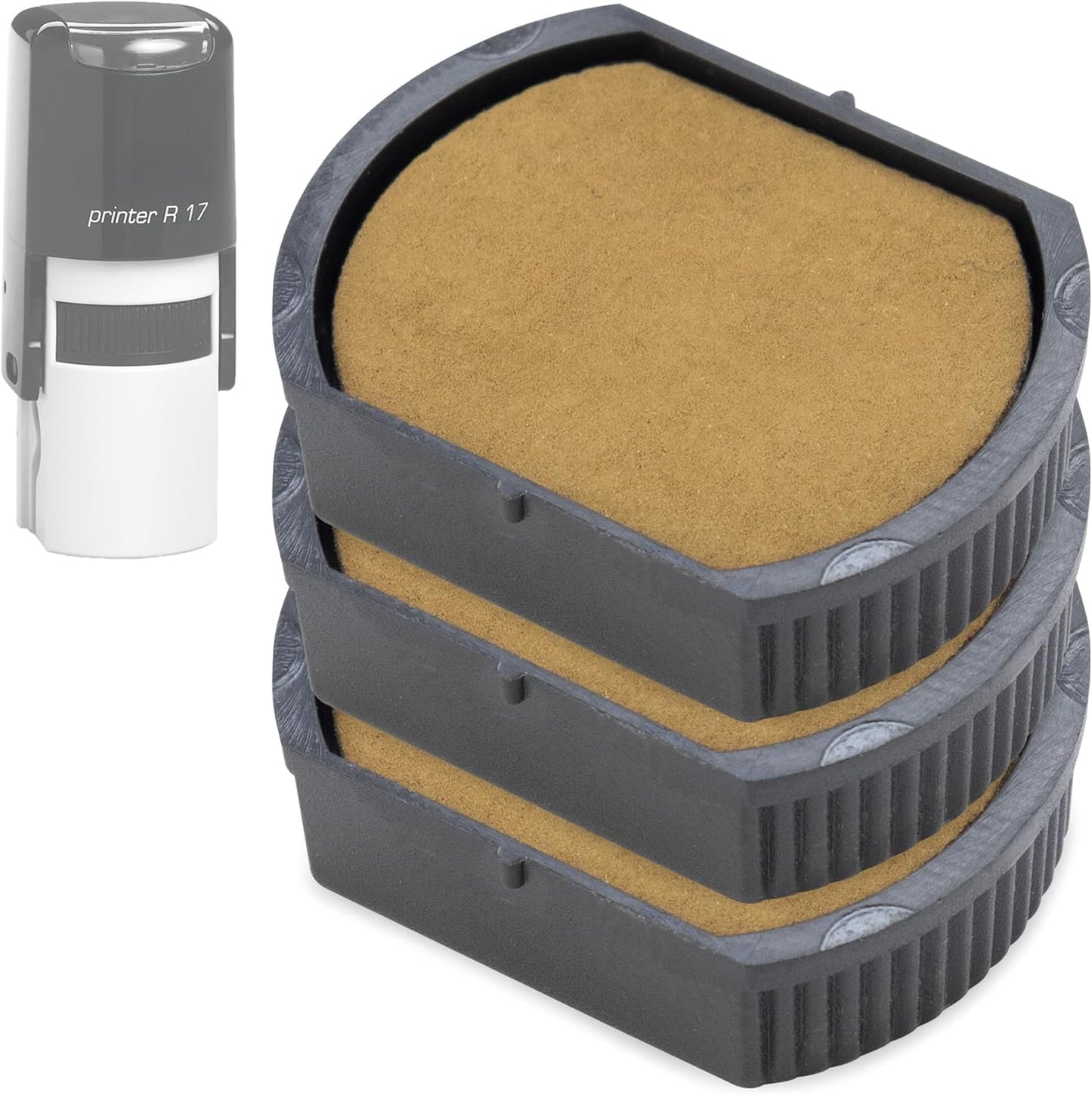 COLOP E/R17 Non-Toxic, Water Based Premium Replacement Pad for Printer R17 Stamp - Pack of 3 - Dry (No Ink Color)