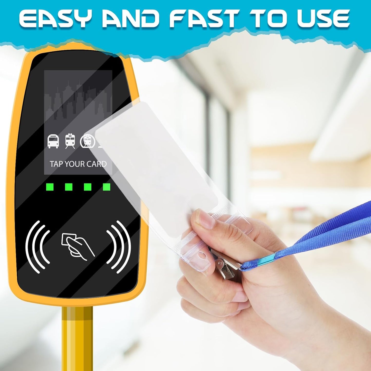 100 Pack Vertical ID Badge Holders Clear Plastic Waterproof Card Holder Resealable for Office Worker Teacher Nurse