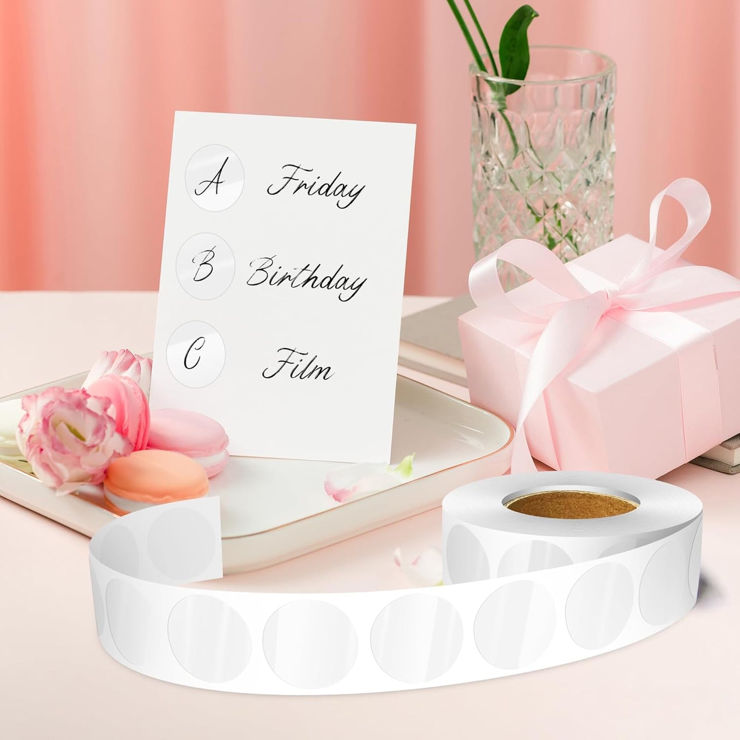 1 Inch Round Color Coding Labels, 1000 Dots Per Roll Transparent Color Coded Dot Stickers, Round Color Dot Labels for Organizing, Filing, and Storage