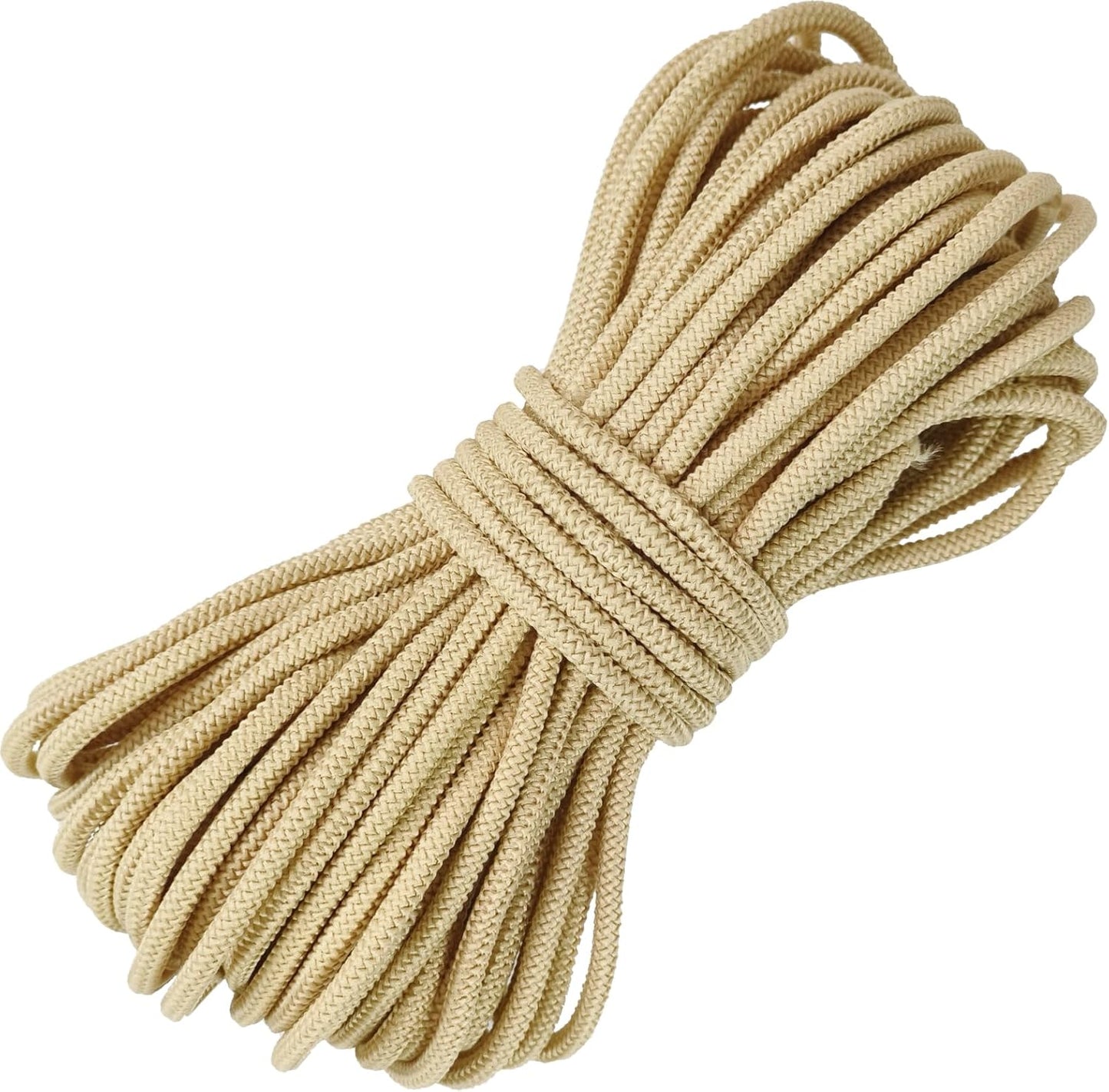 1/8 inch Non-Slip Elastic Band -3mm 15 Yards Soft Elastic Cord Stretch String Braided Thread for Sports Gear, DIY Crafts, Hair Bands, Shoelaces,Apparel Making & Camping Tie Down (Khaki)