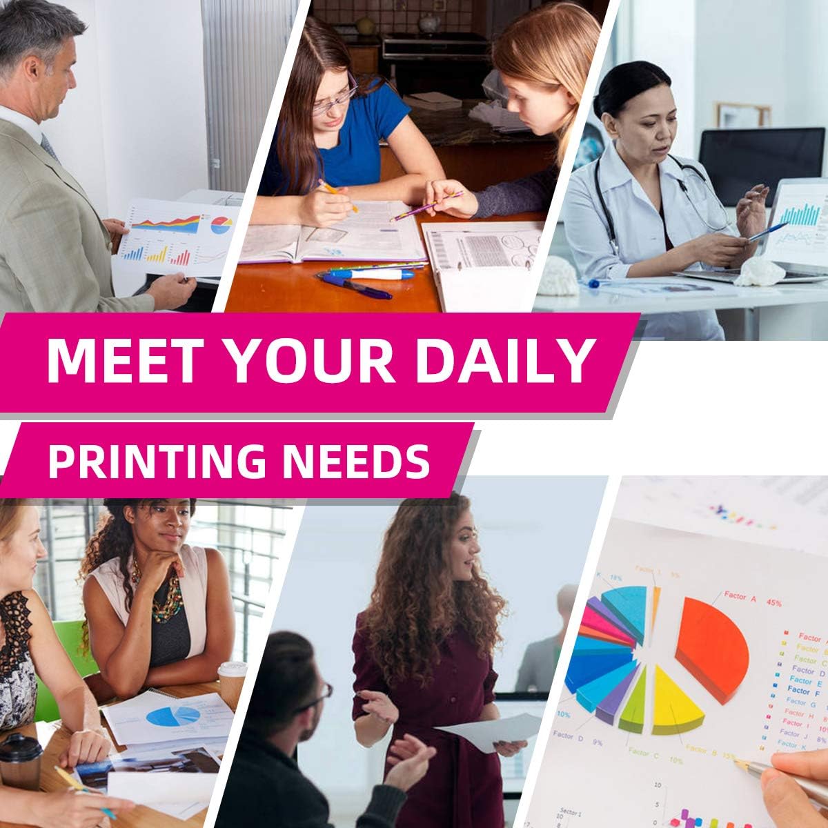 CLI-281 XXL Cyan/Magenta/Yellow-3 Color Ink Compatible with Canon 281XXL CLI281 Value Pack Work for Pixma TS6120 TS8120 TR7520 TR8520 TS9120 TS6220 TS8220 TS9520 TS9521C