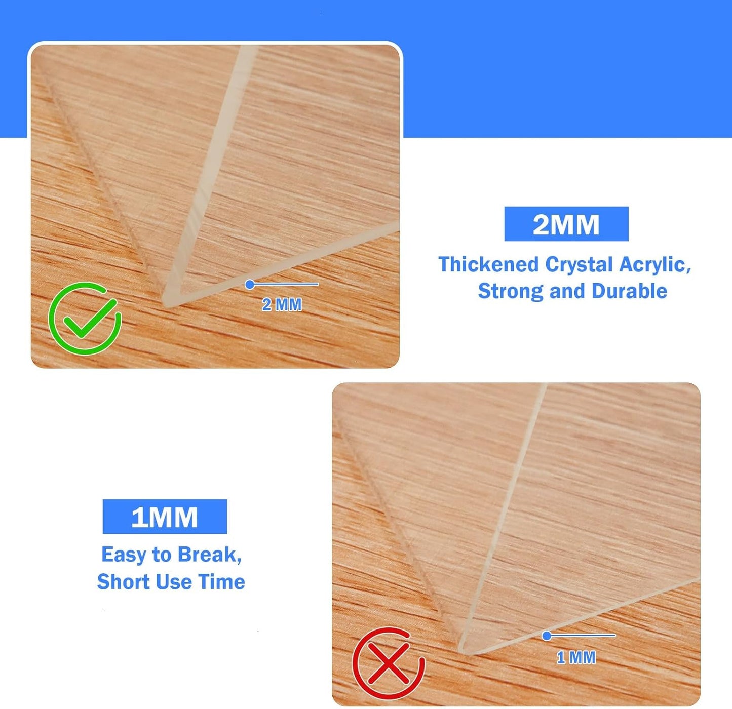 12 Pack Acrylic Sign Holder 8.5 x 11 Slant Back Acrylic Stands for Display Plexiglass Clear Acrylic Display Stands for Ad Frame, Picture Photo Frames, Promotions, Restaurants, Office, Store