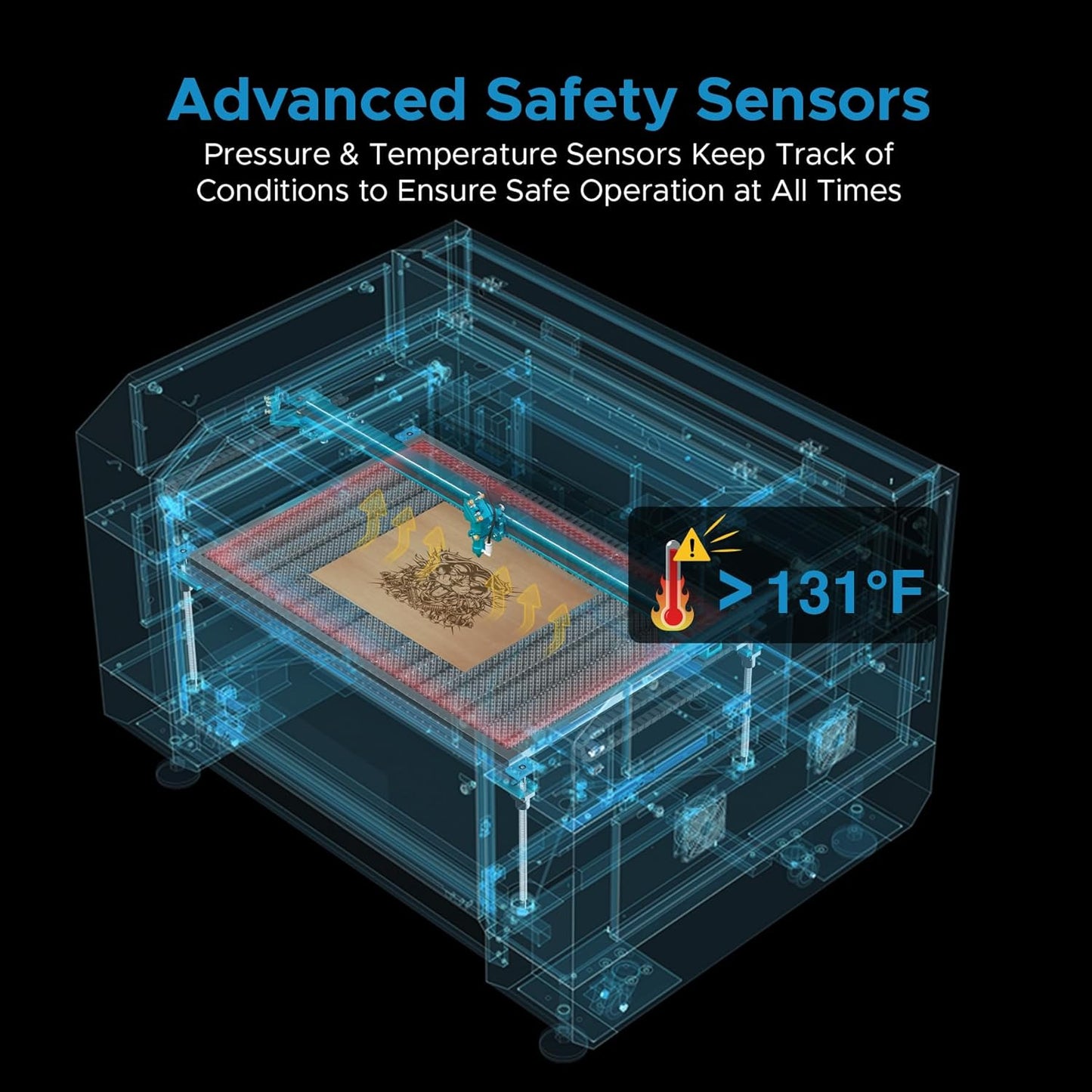 OMTech Pronto 100W CO2 Laser Engraver with Water Chiller&LightBurn, 28"x20" Laser Engraving Machine with Autofocus 2 Way Pass-Throughs Built-in Air Assist, Laser Cutter for Wood Glass Acrylic More