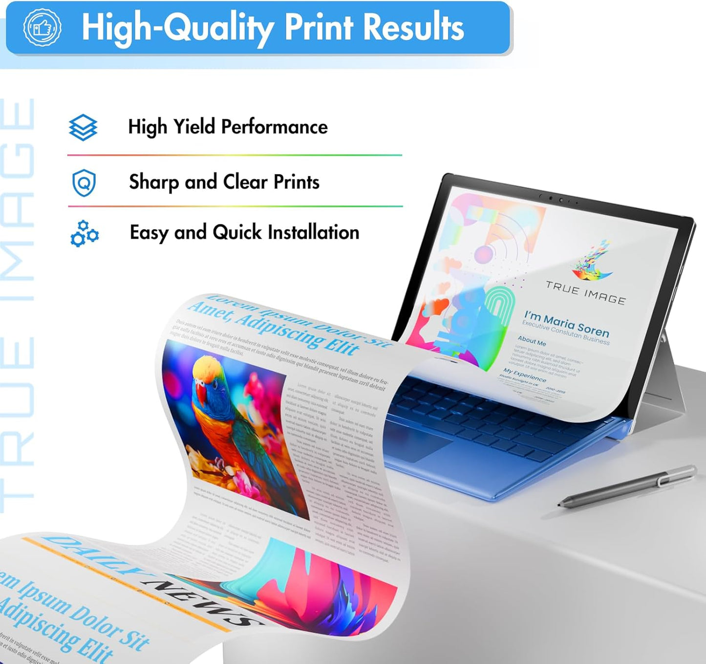 414A Toner Cartridges 4 Pack: MFP M479fdw Compatible Replacement for HP 414A 414X M479fdn M454dn W2020A for HP Color Laserjet Pro MFP M479fdw M454dw Printer Ink High Yield with Chip (K/C/M/Y)